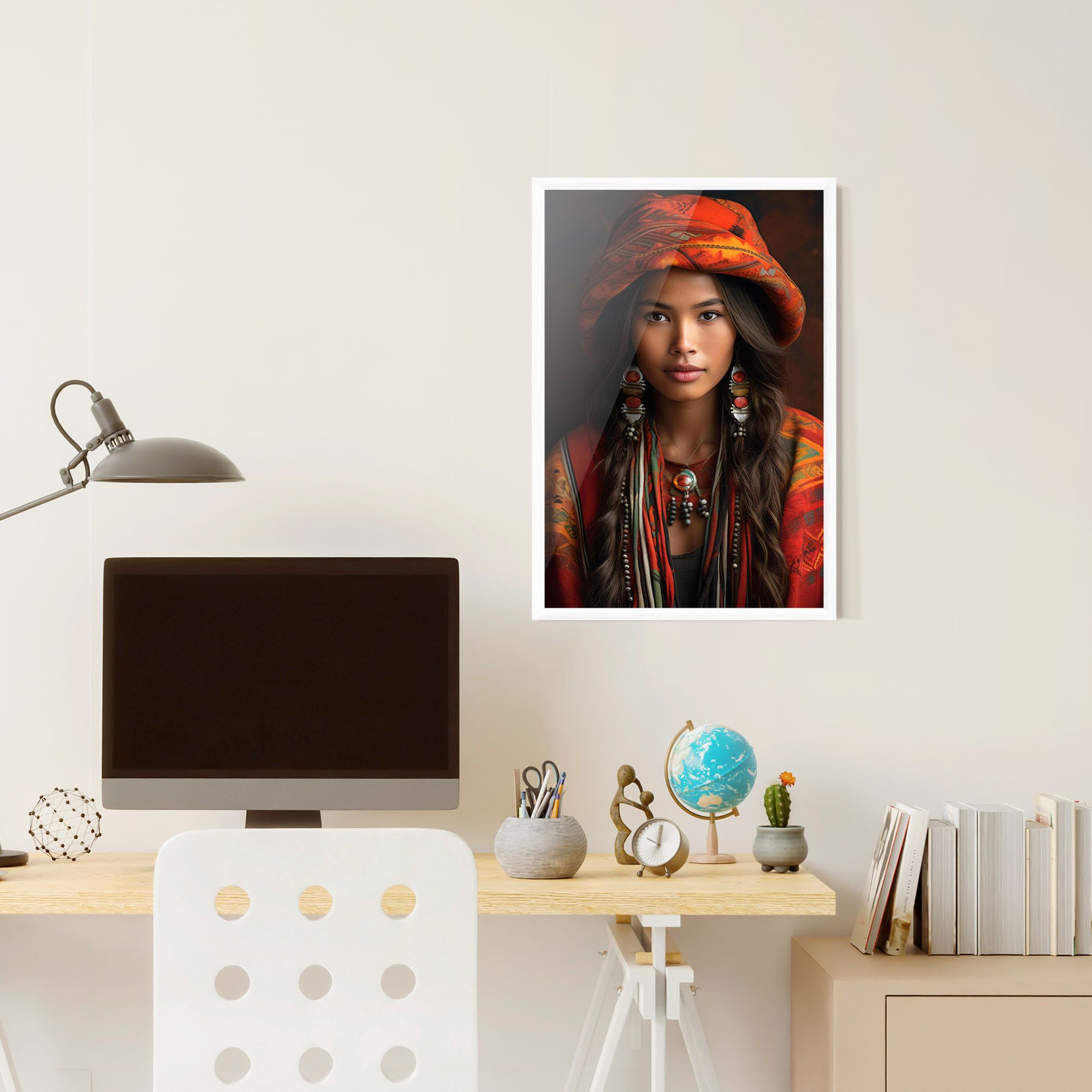 Colorful Hat And Earrings mockup 6
