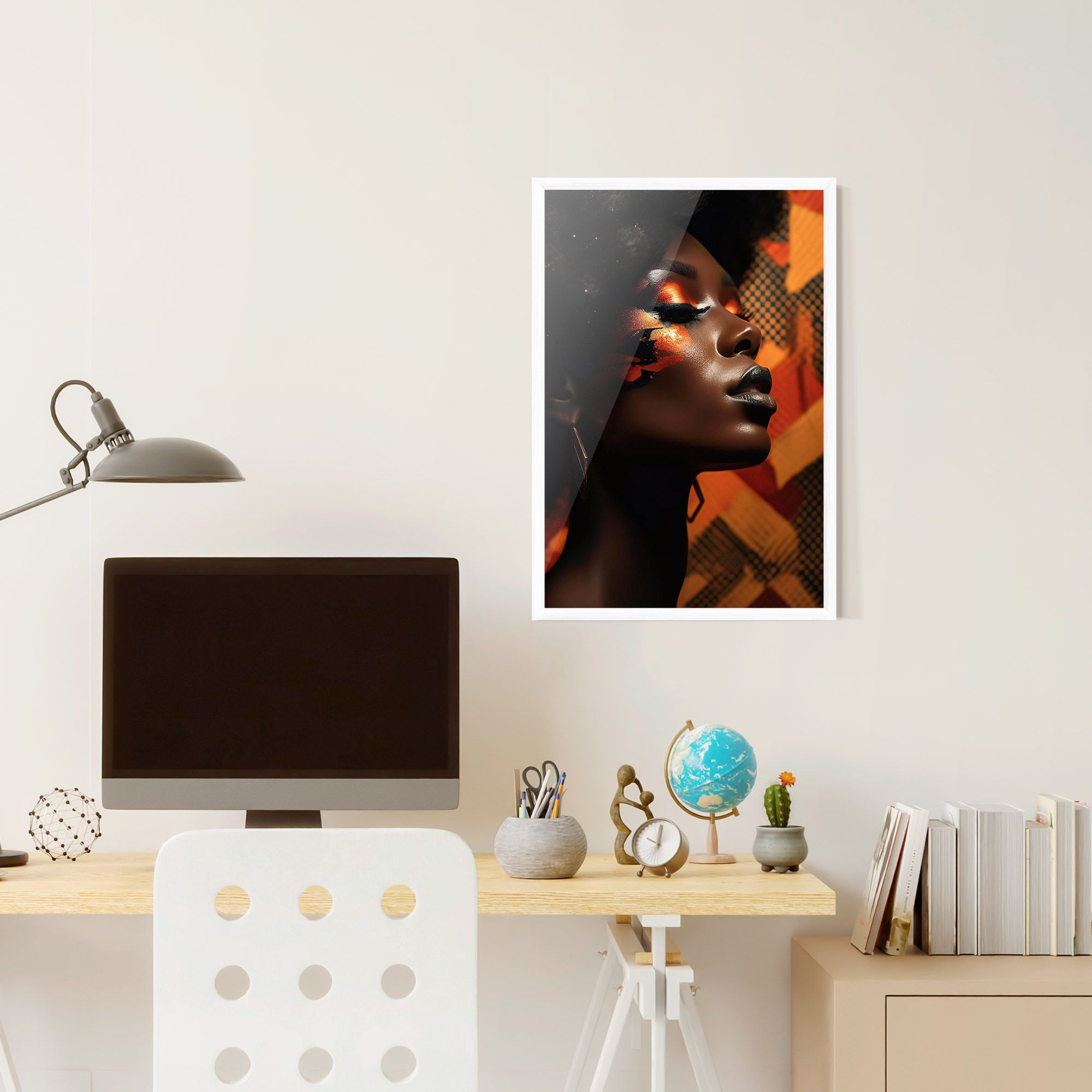 Orange African Makeup mockup 6