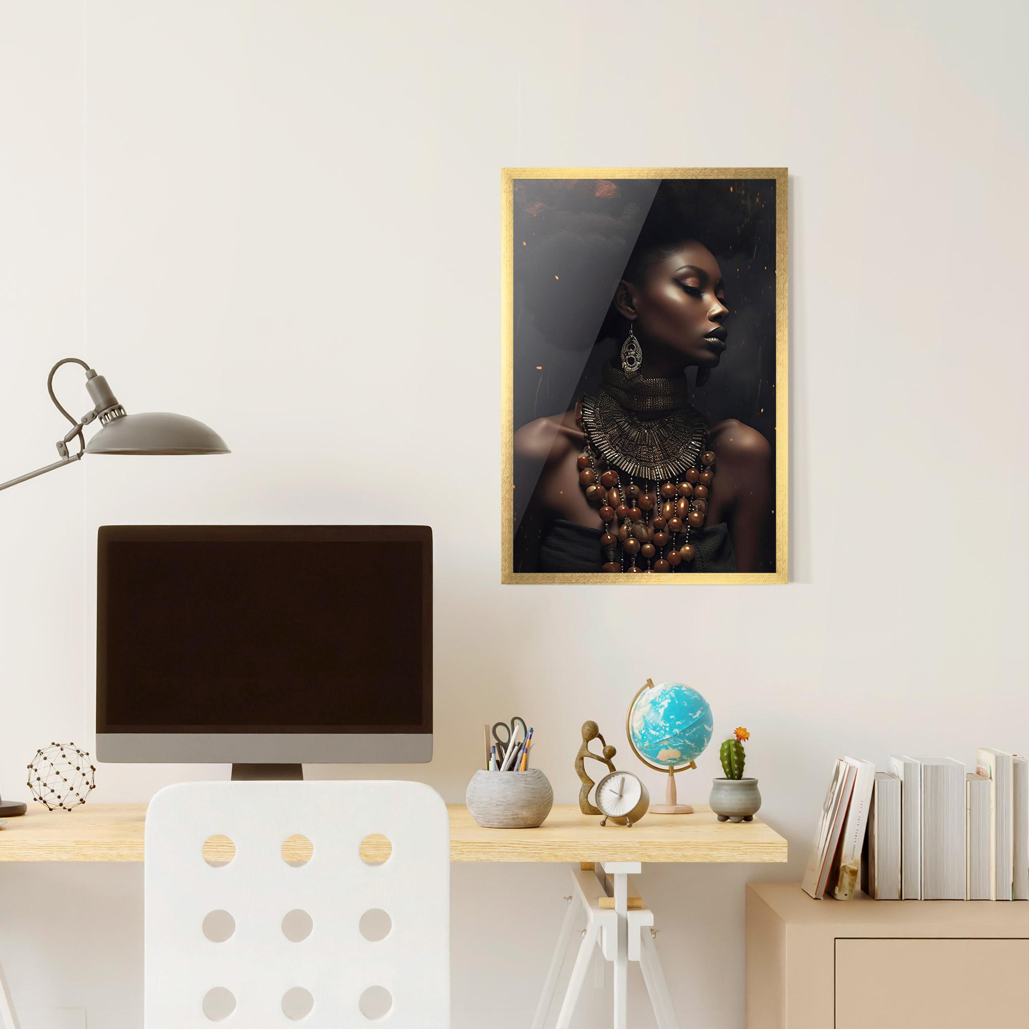 Gerahmte Poster African Orange Necklace mockup 6