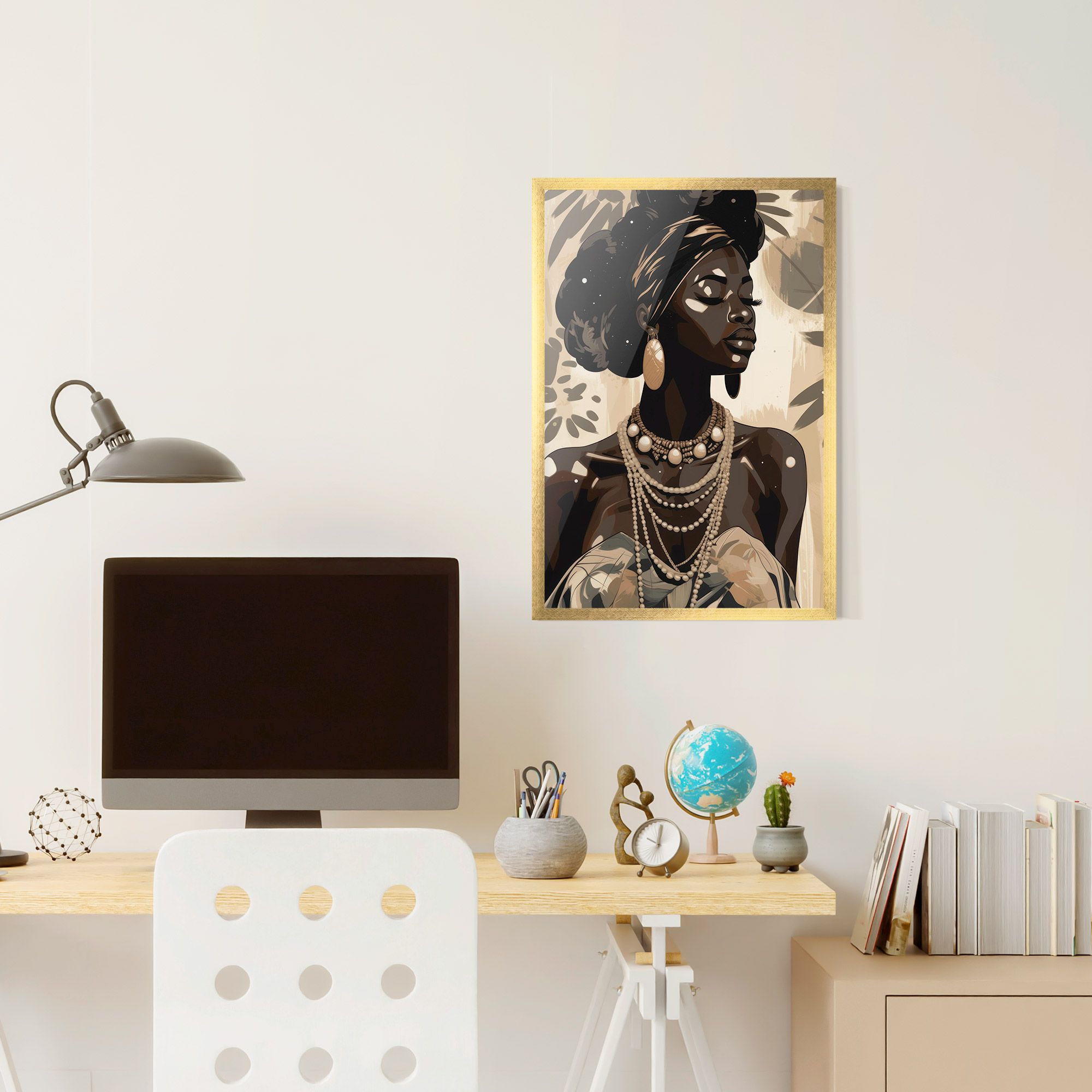 African Woman On Cream mockup 6