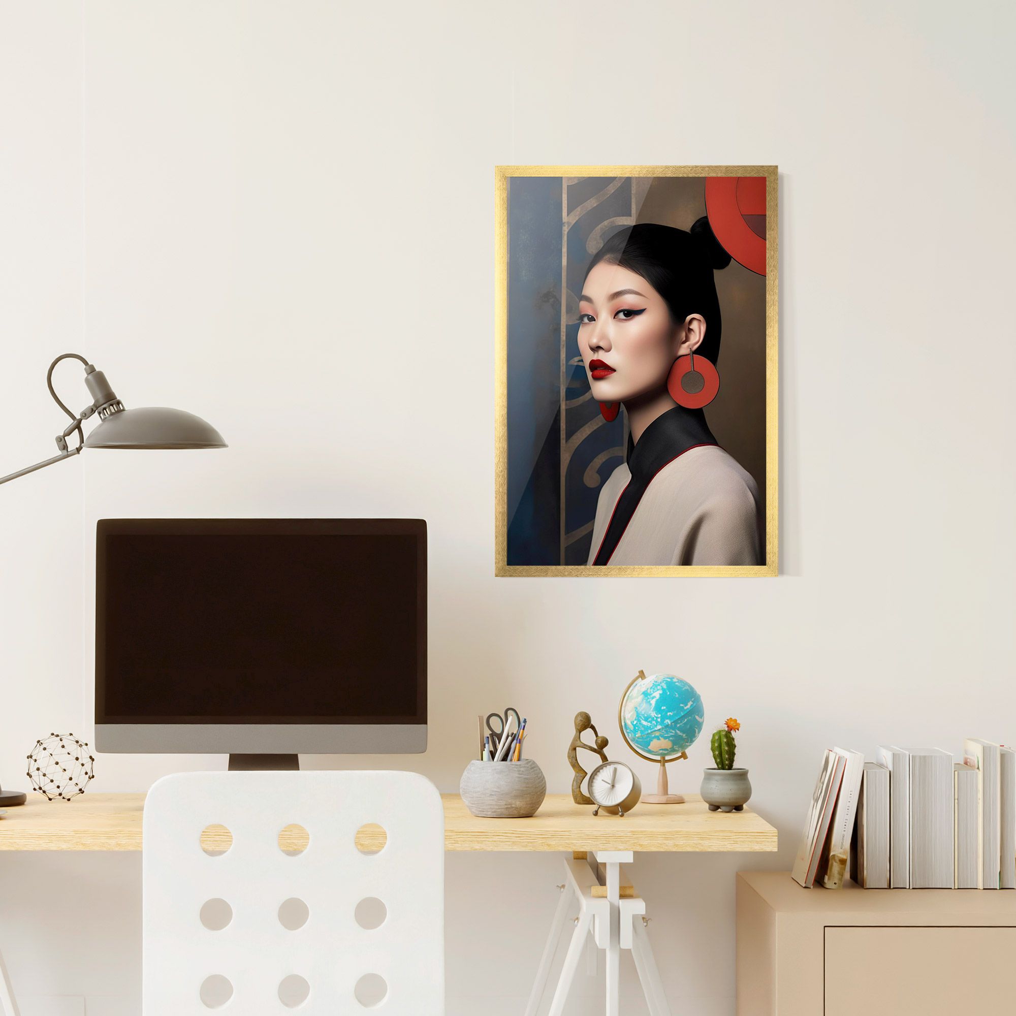 Asian Big Earrings mockup 6