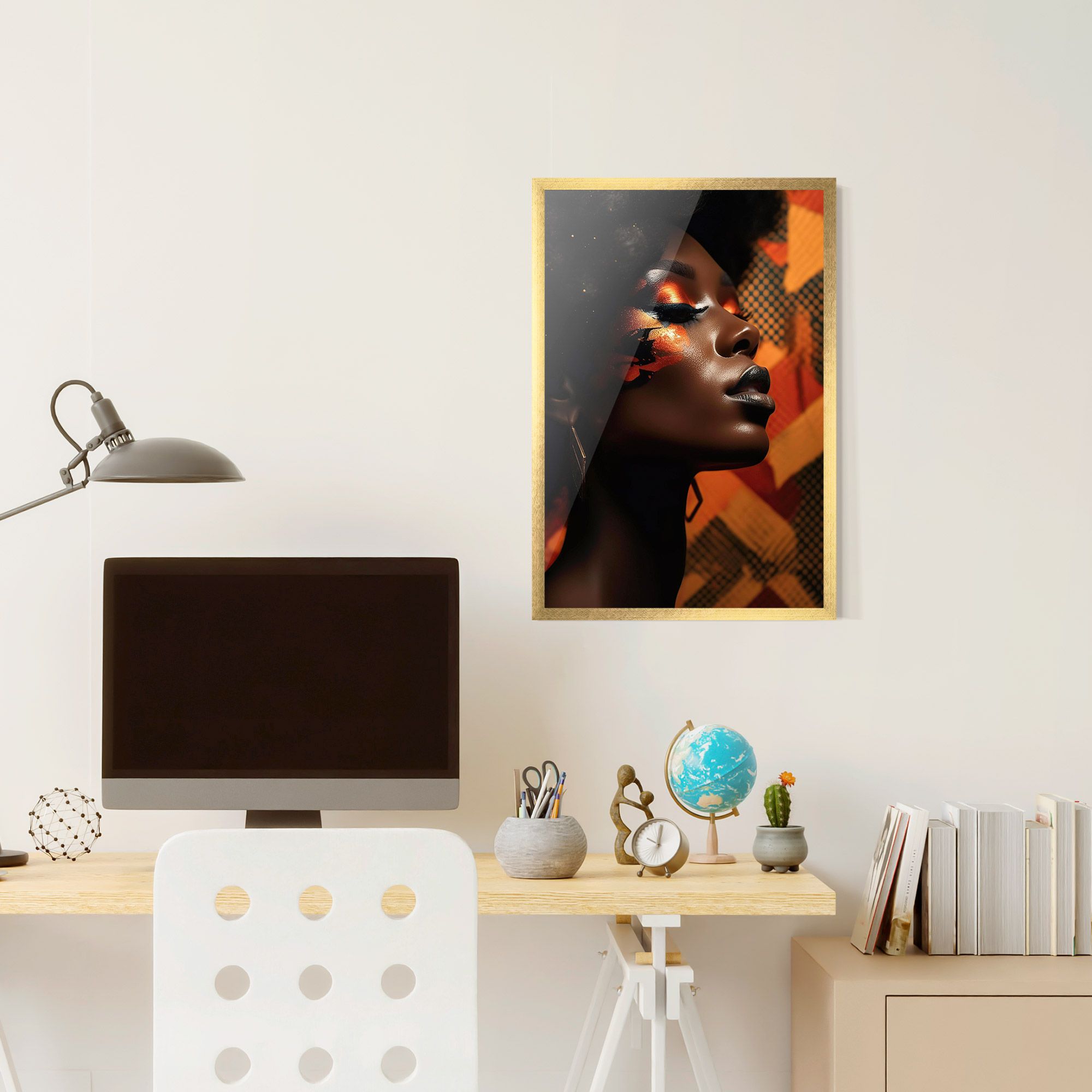 Orange African Makeup mockup 6