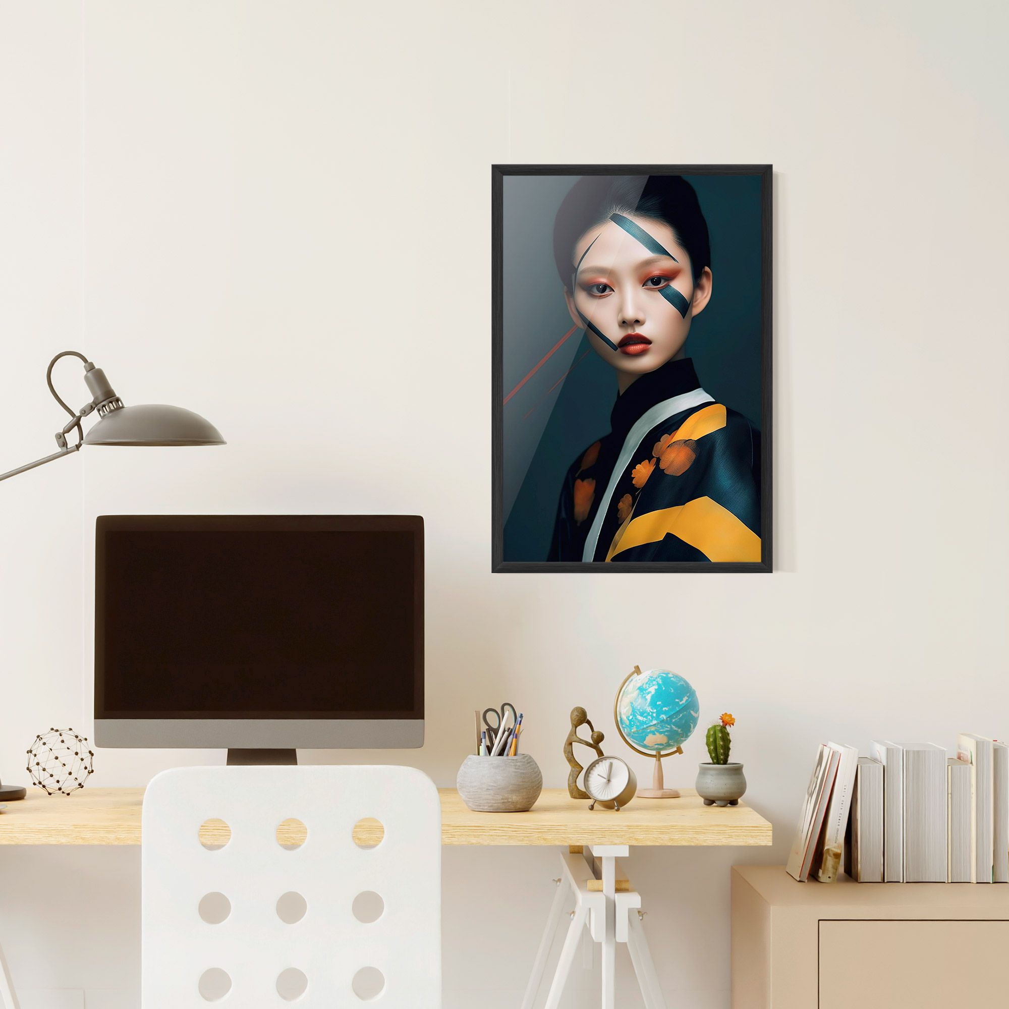 Asian Painted Woman mockup 6
