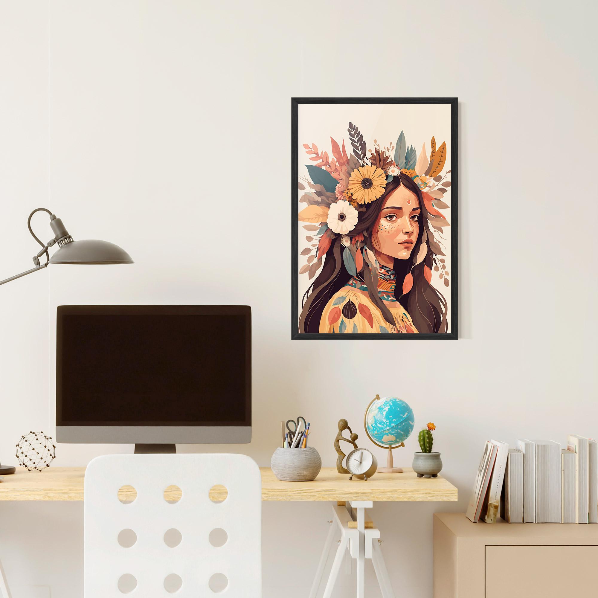 Gerahmte Poster Boho Girl mockup 6