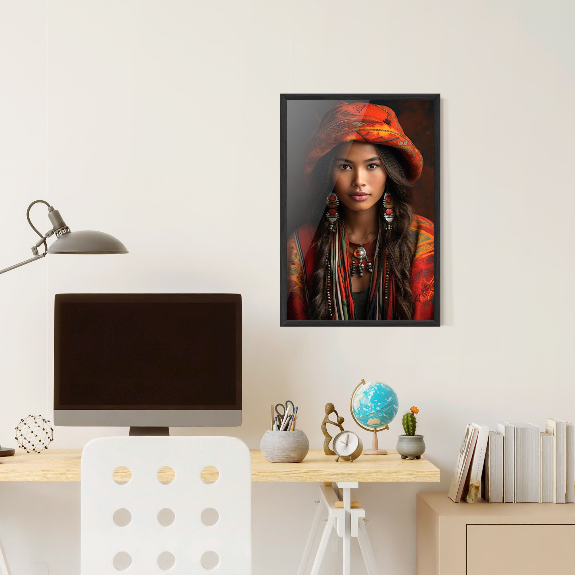 Colorful Hat And Earrings mockup 6