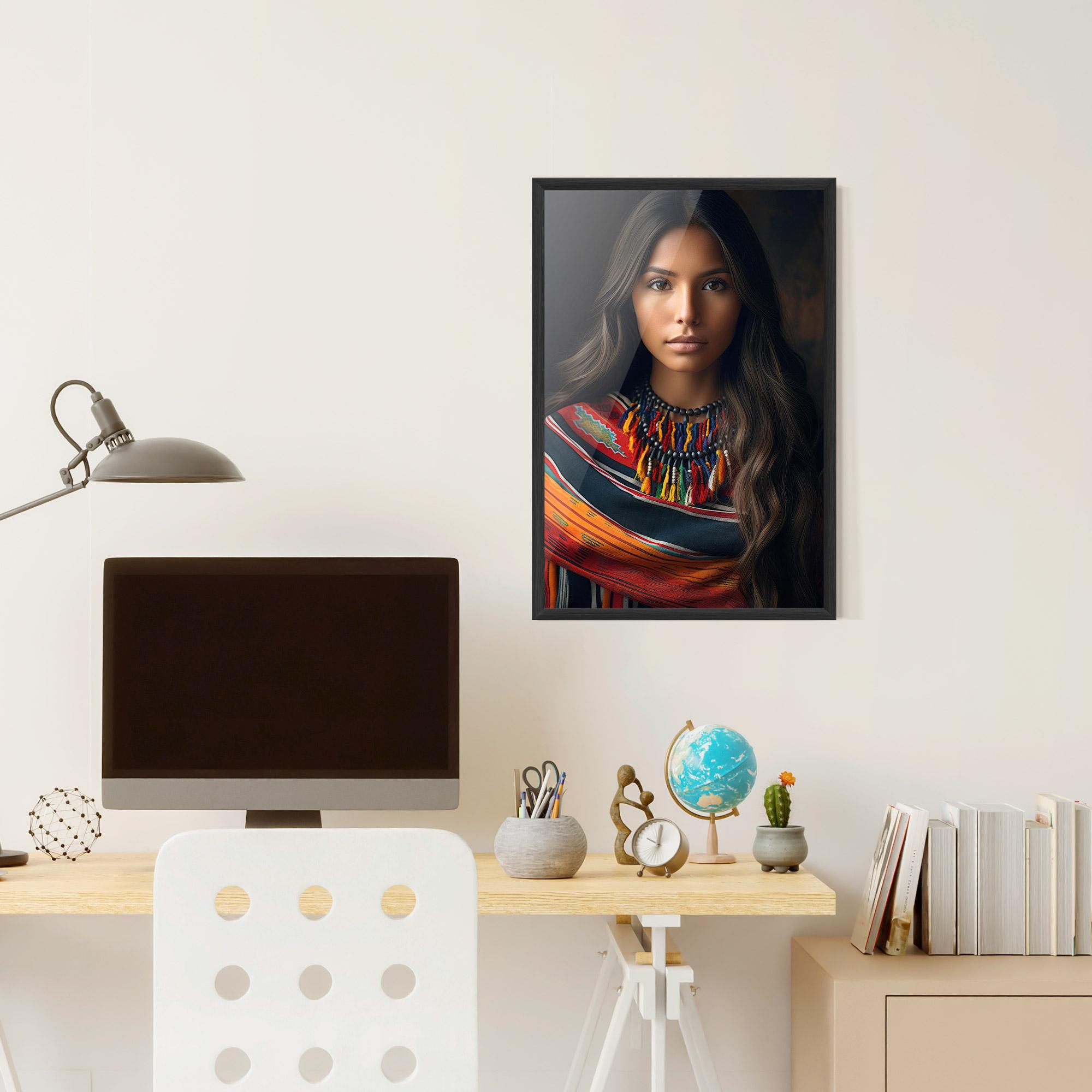 Gerahmte Poster Colorful Scarf mockup 6