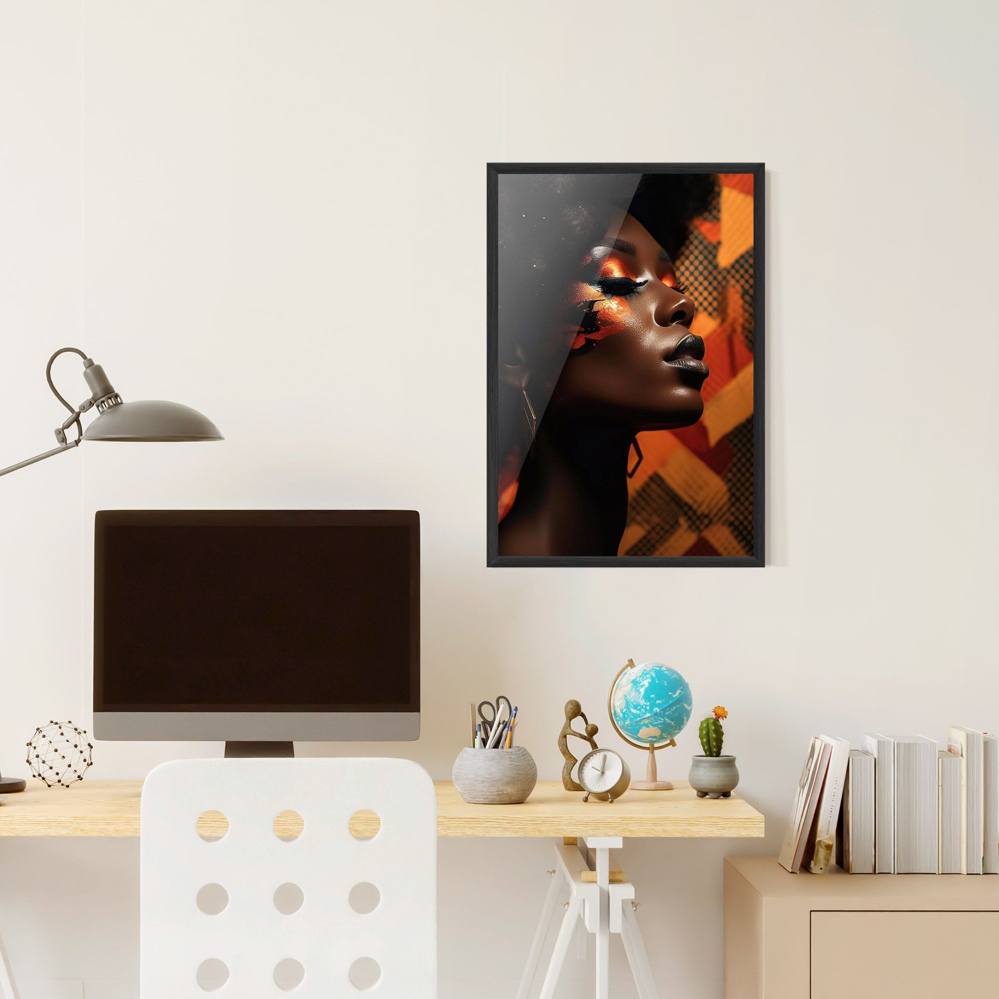 Orange African Makeup mockup 6