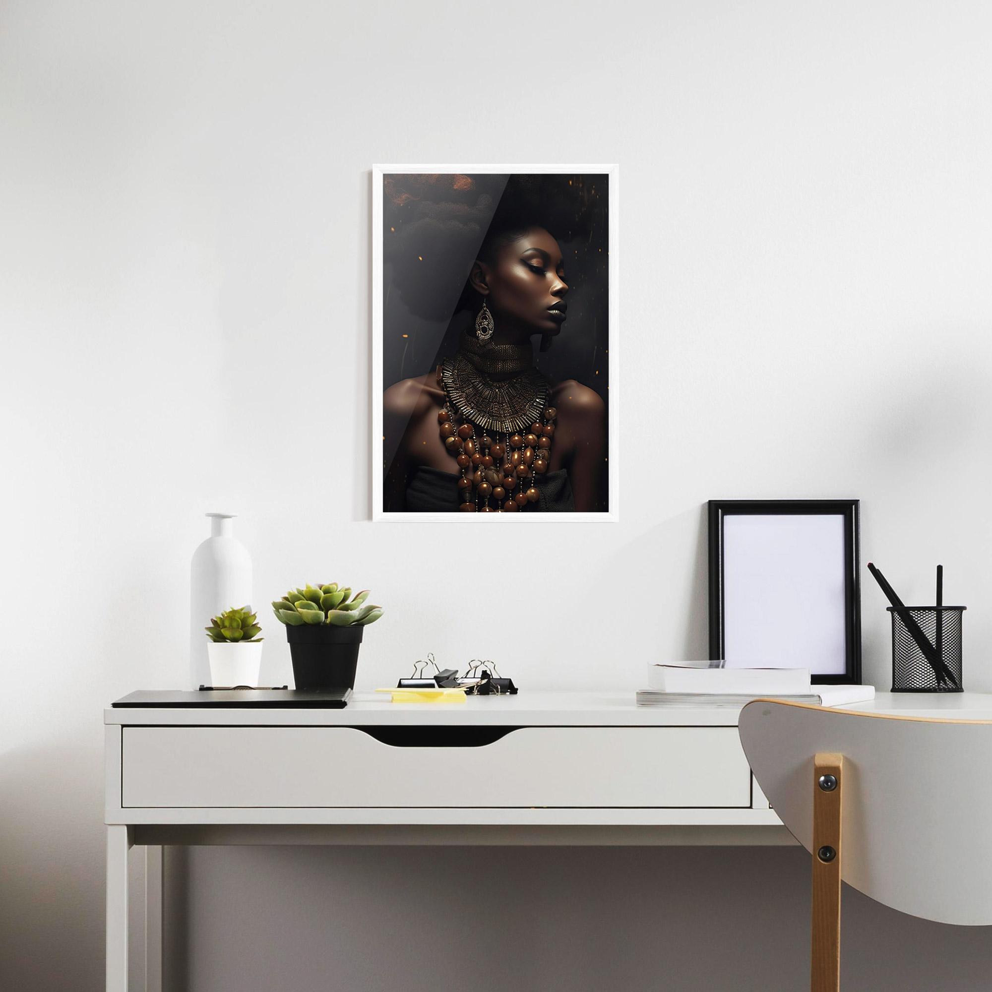 Gerahmte Poster African Orange Necklace mockup 7