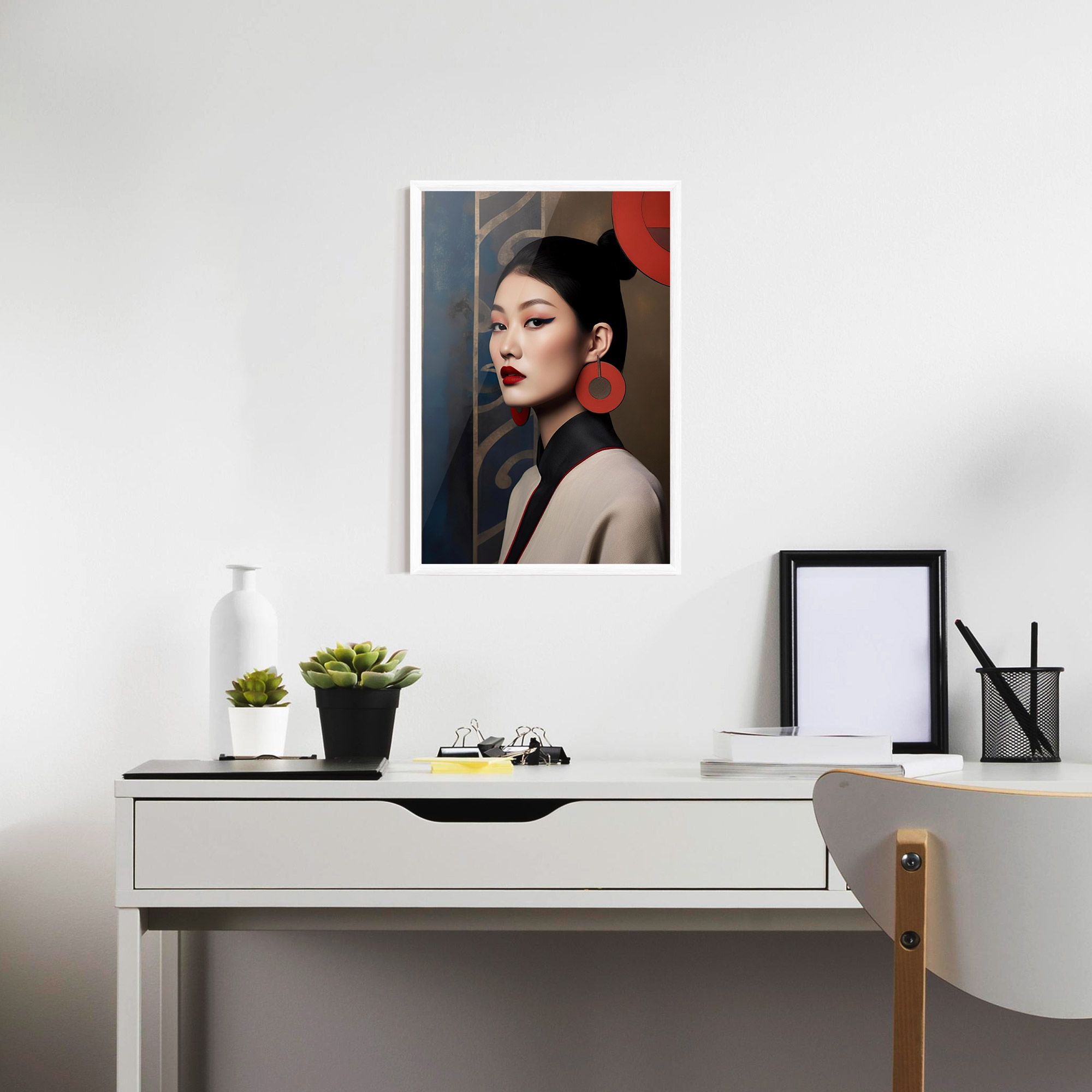 Asian Big Earrings mockup 7