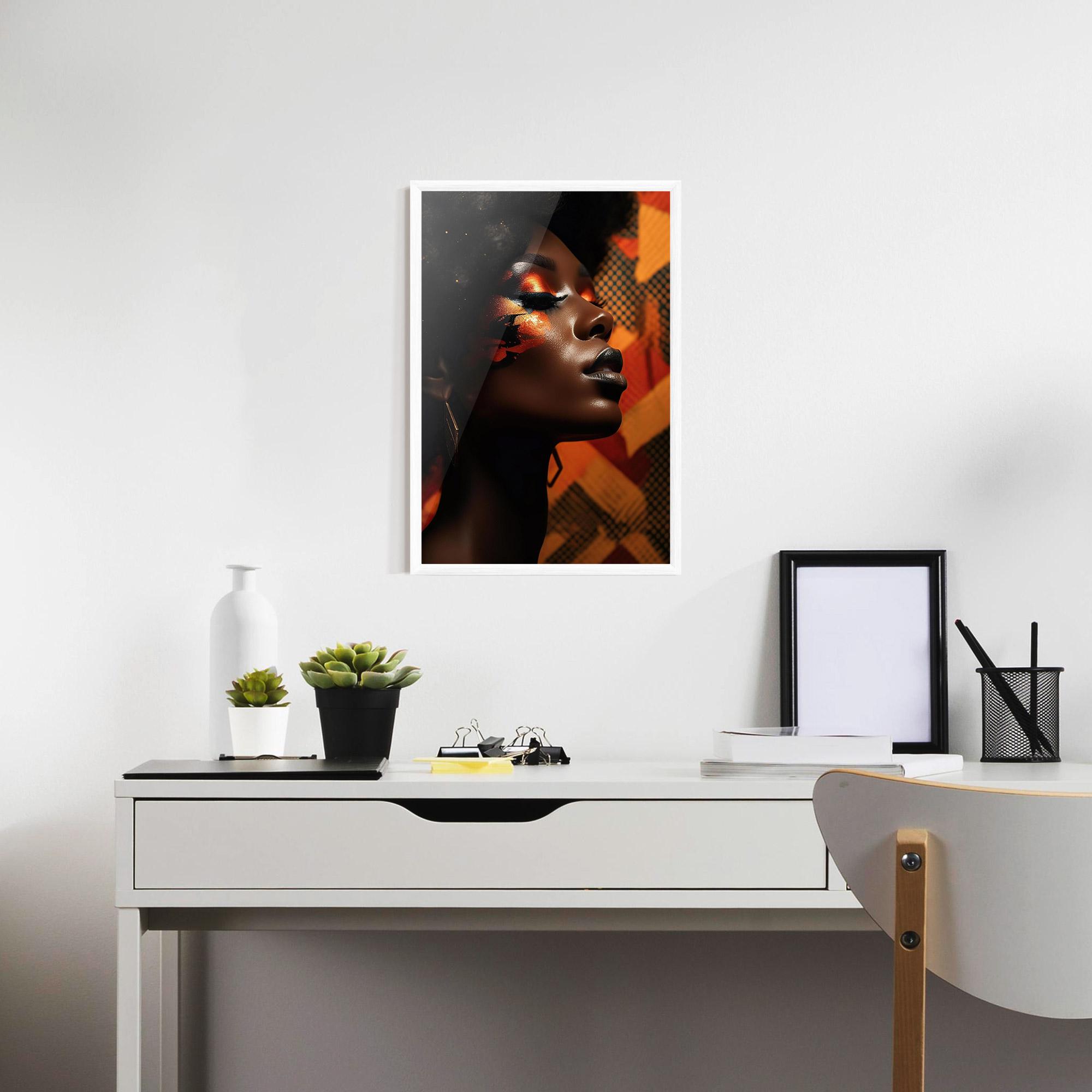 Gerahmte Poster Beautiful Orange Makeup mockup 7