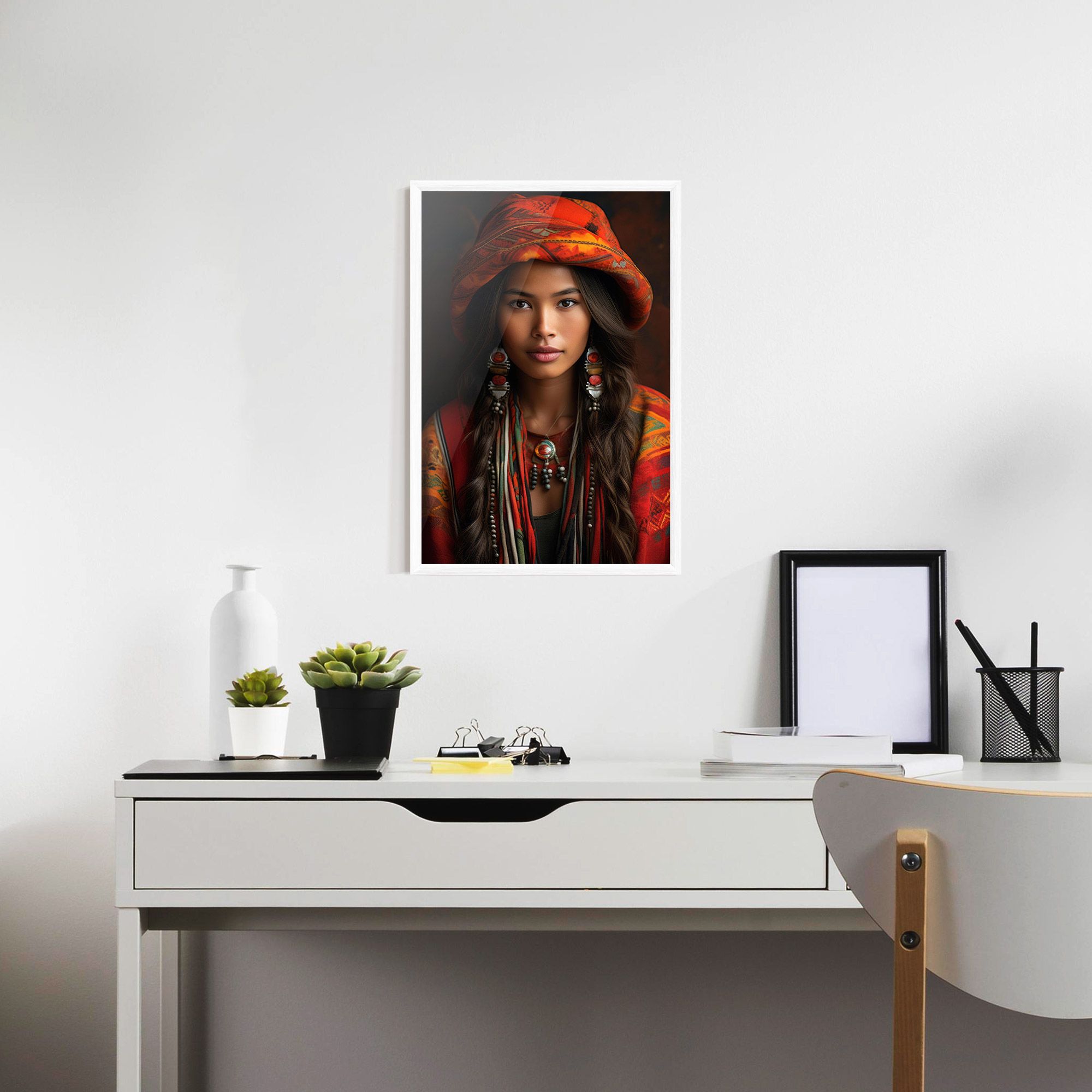 Colorful Hat And Earrings mockup 7