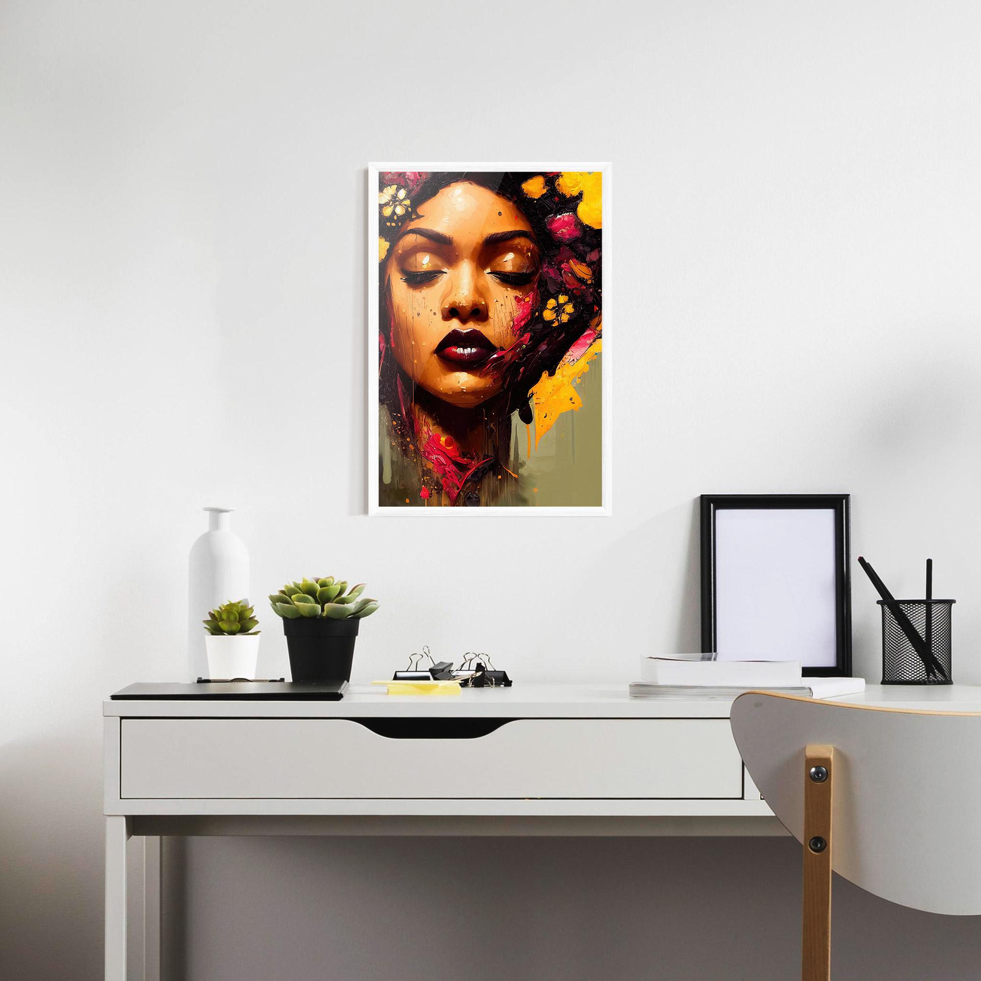 Gerahmte Poster Ebony Woman mockup 7