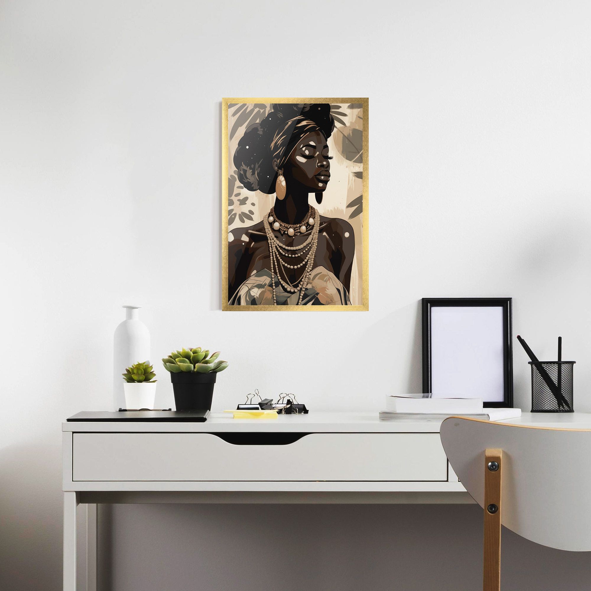 African Woman On Cream mockup 7