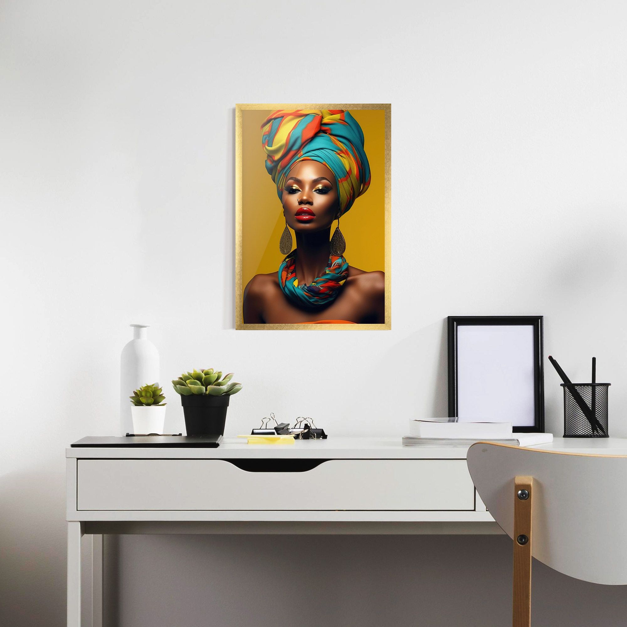 African Yellow Portrait mockup 7