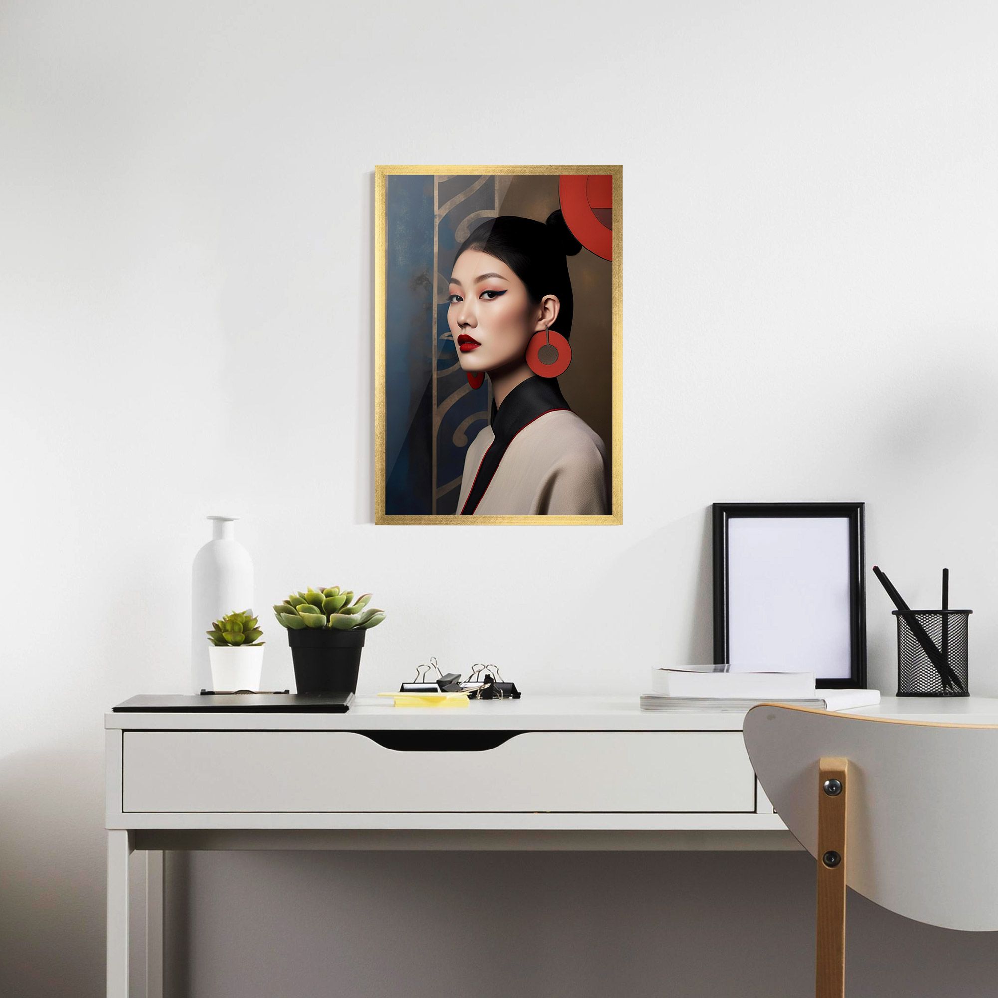 Asian Big Earrings mockup 7