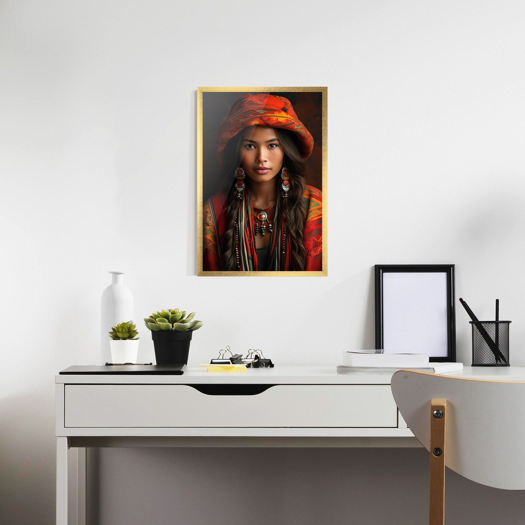 Colorful Hat And Earrings mockup 7