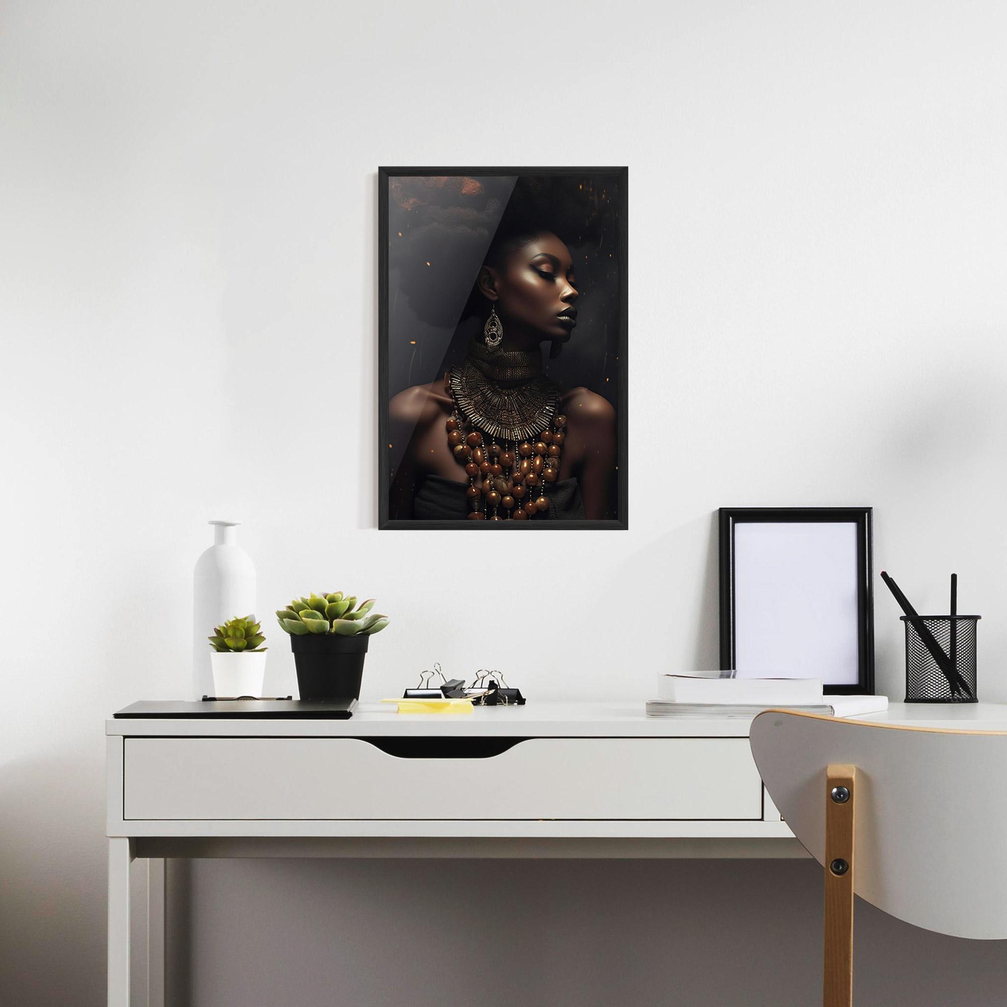 Gerahmte Poster African Orange Necklace mockup 7