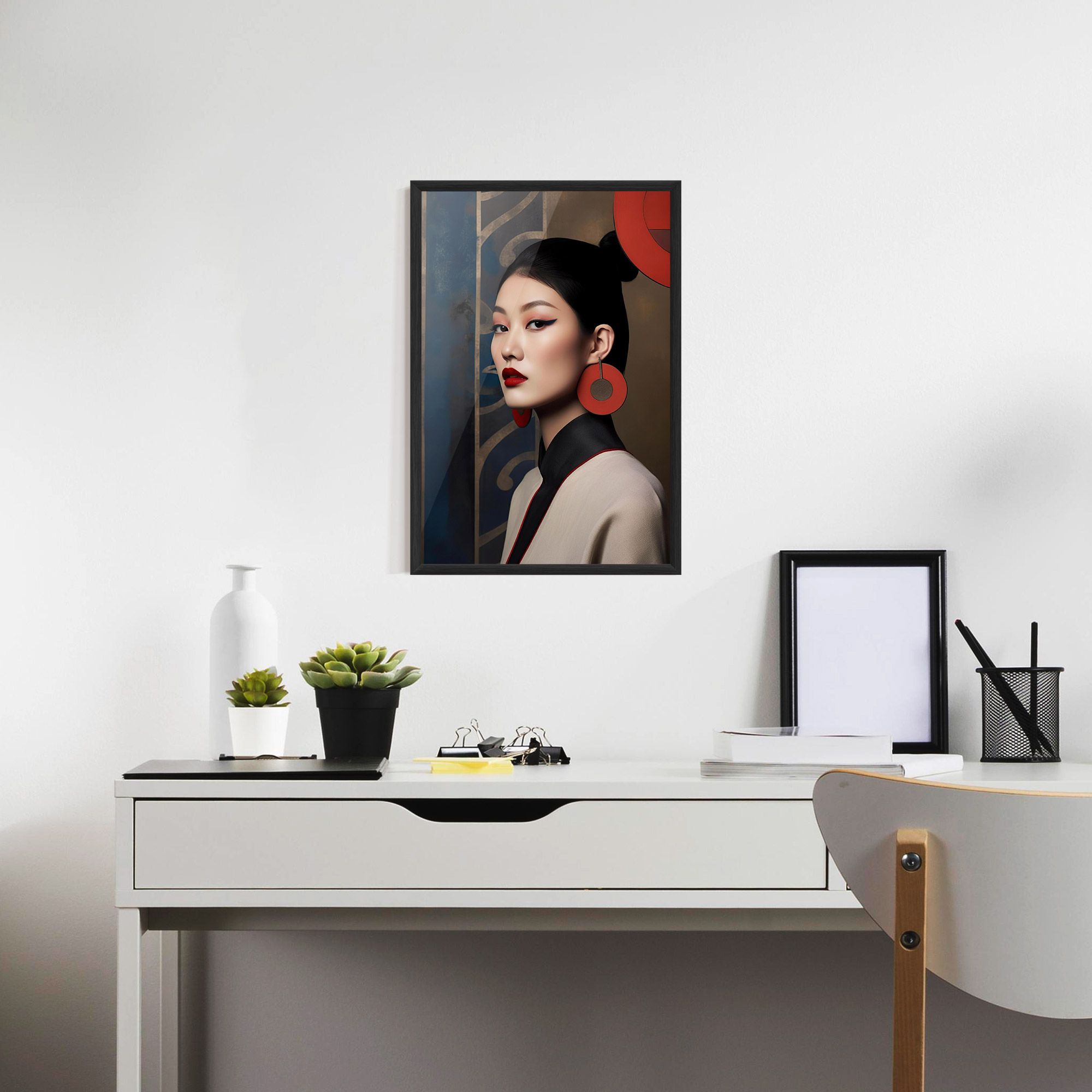 Asian Big Earrings mockup 7