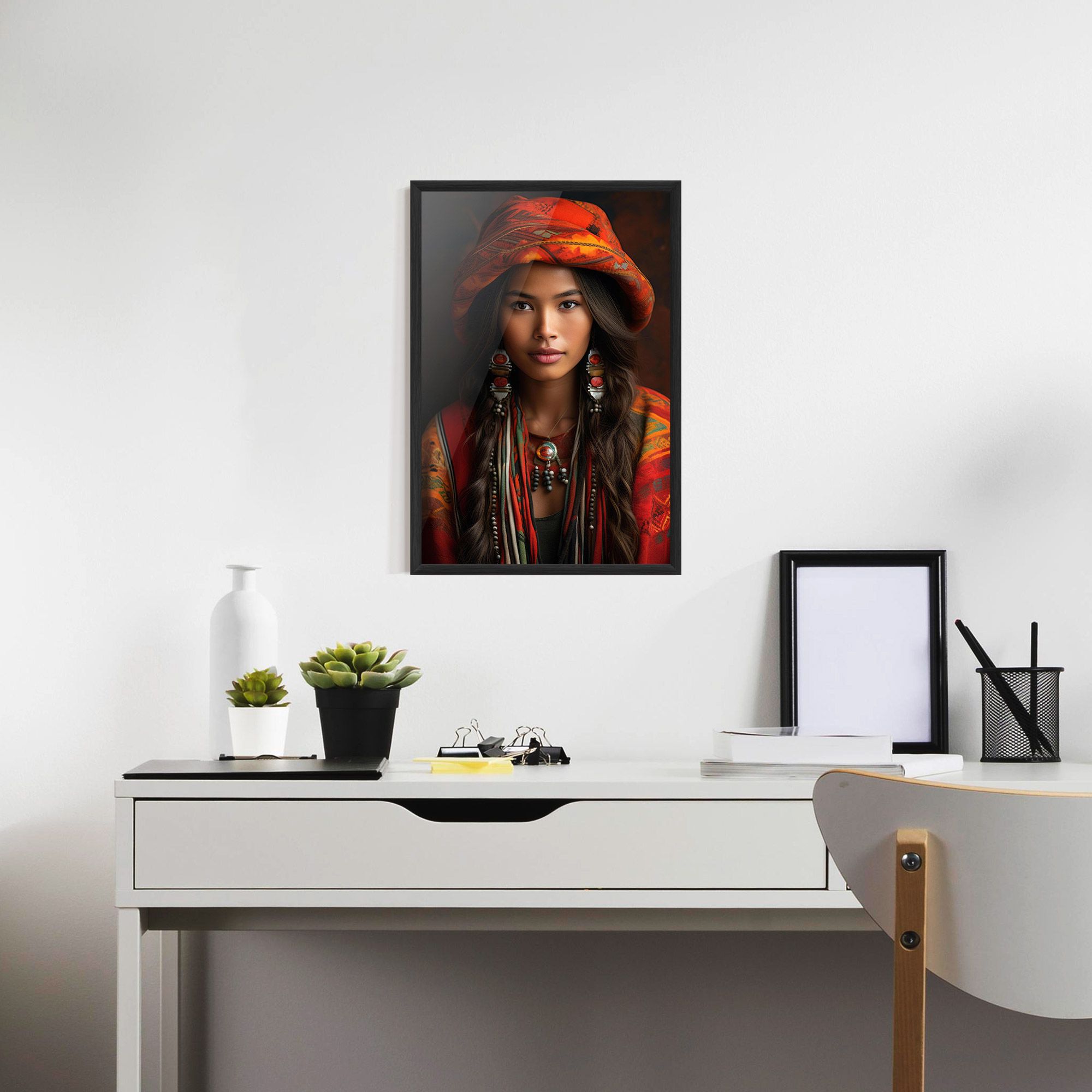 Colorful Hat And Earrings mockup 7