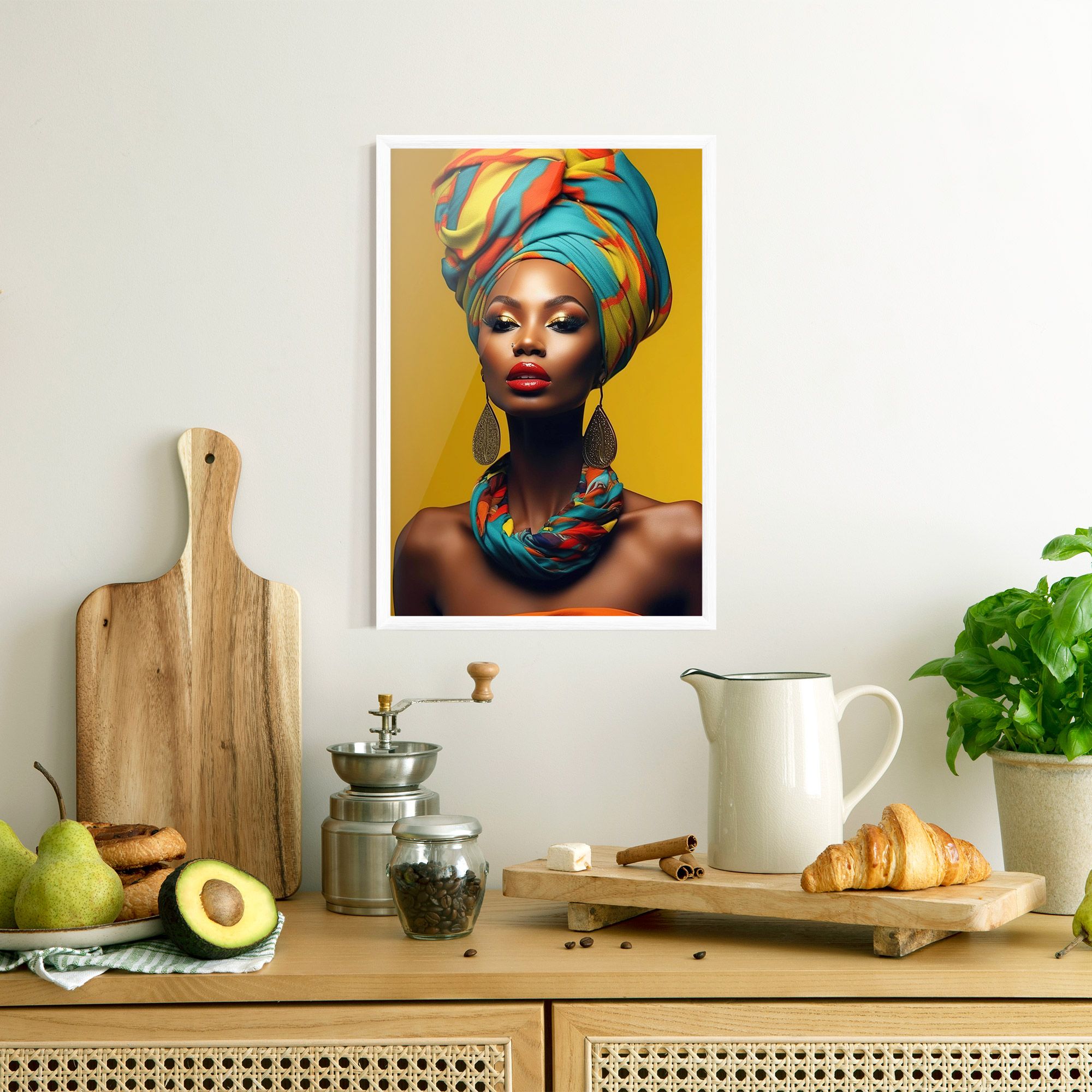 African Yellow Portrait mockup 8