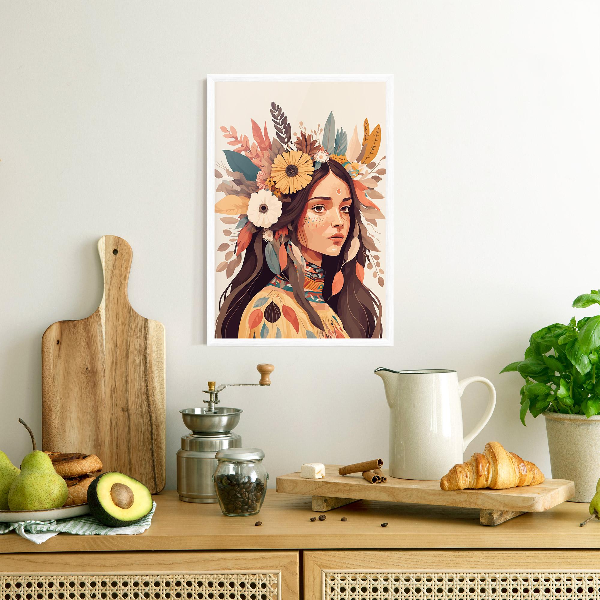 Gerahmte Poster Boho Girl mockup 8