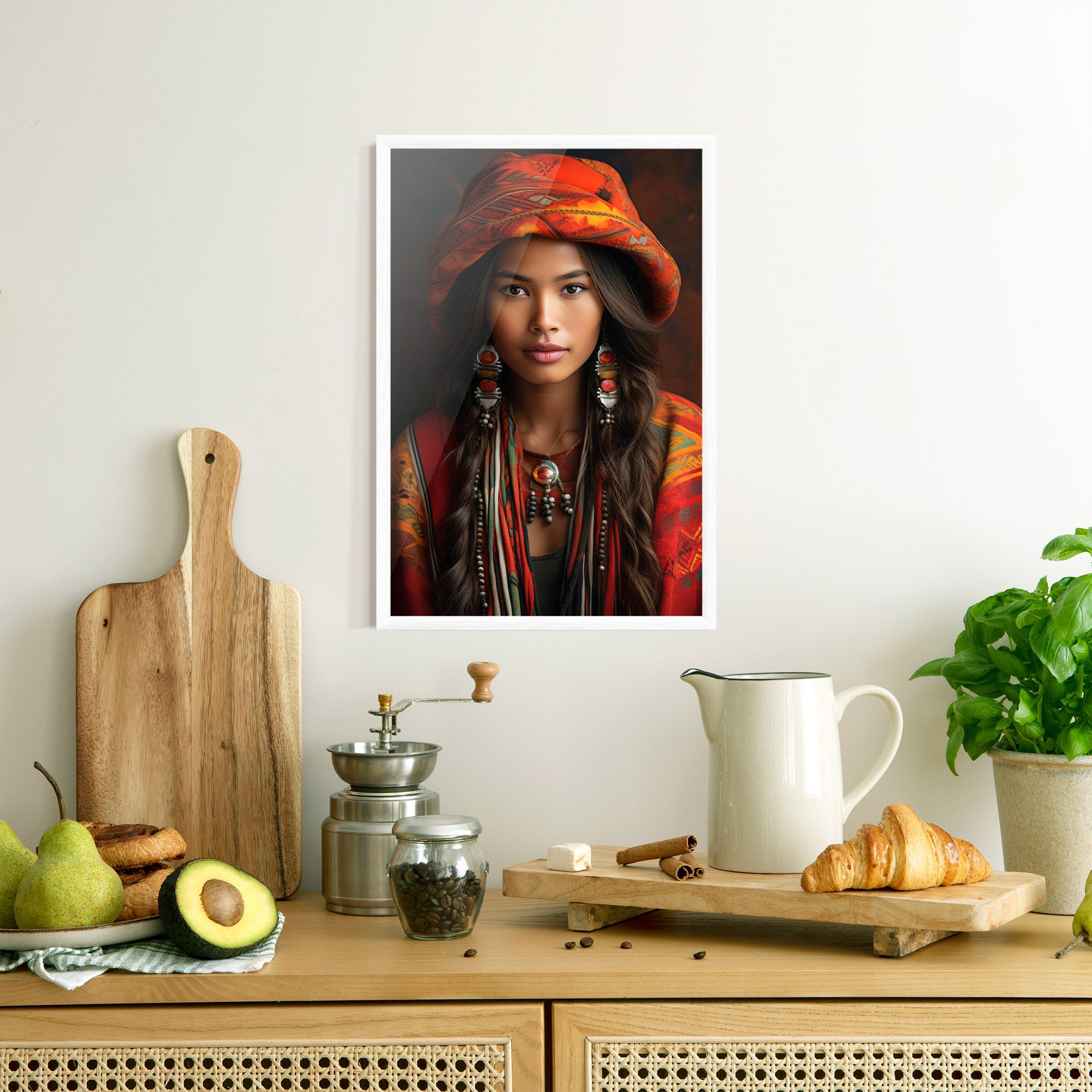 Colorful Hat And Earrings mockup 8