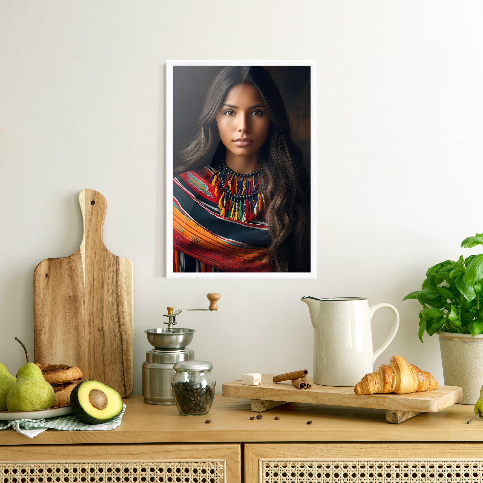 Gerahmte Poster Colorful Scarf mockup 8