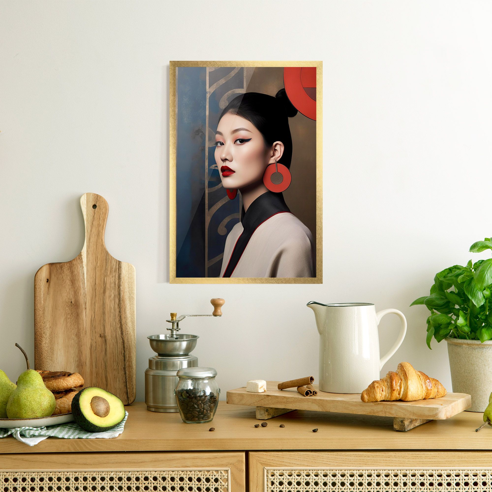 Asian Big Earrings mockup 8