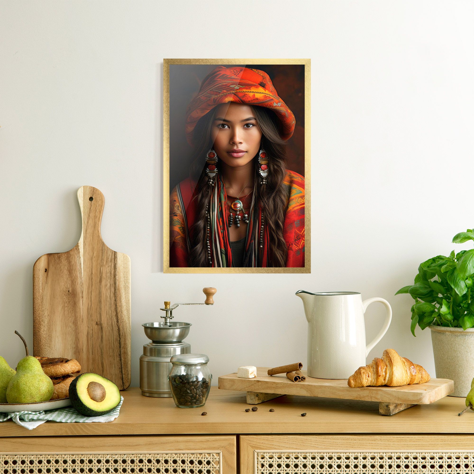 Colorful Hat And Earrings mockup 8