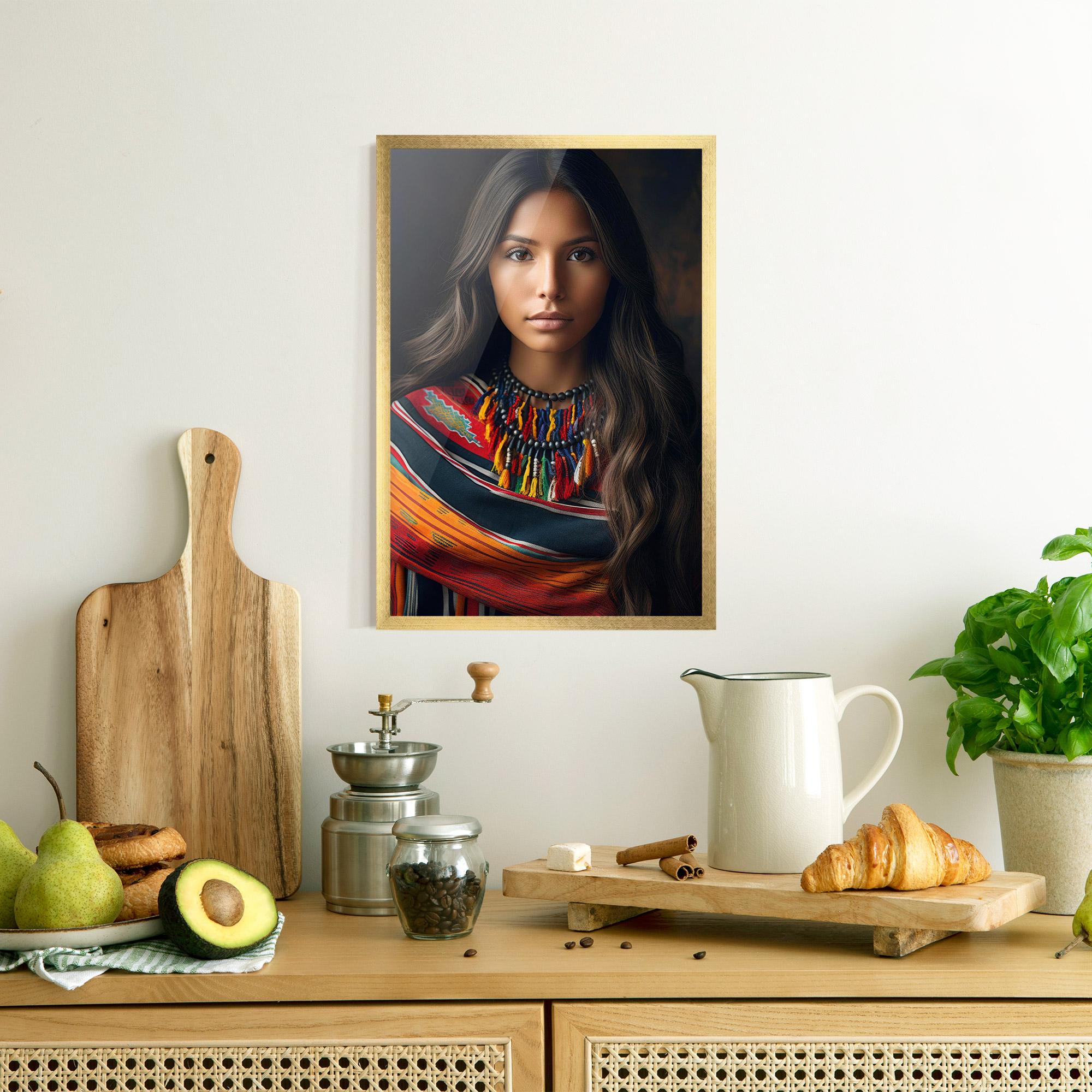 Gerahmte Poster Colorful Scarf mockup 8