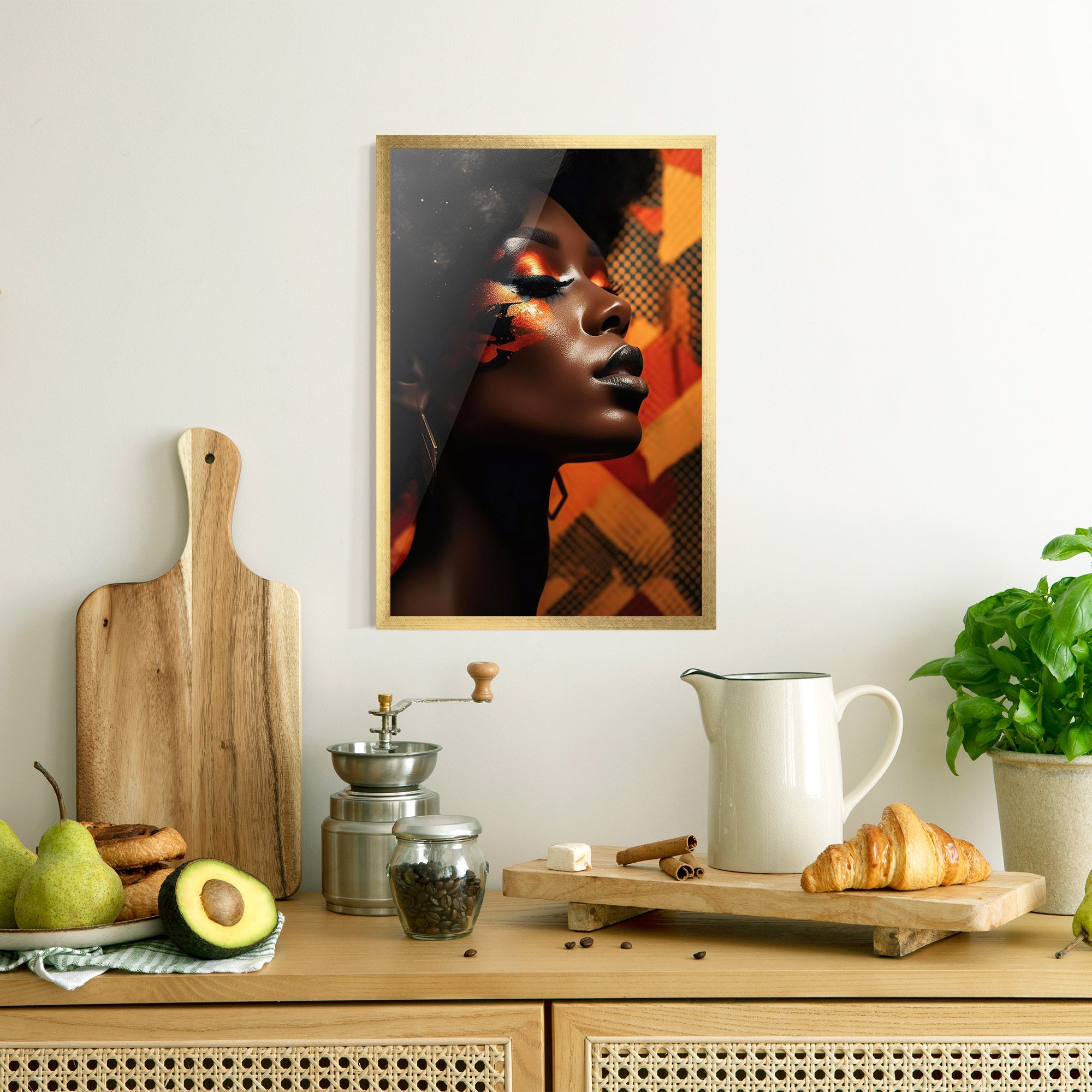 Orange African Makeup mockup 8