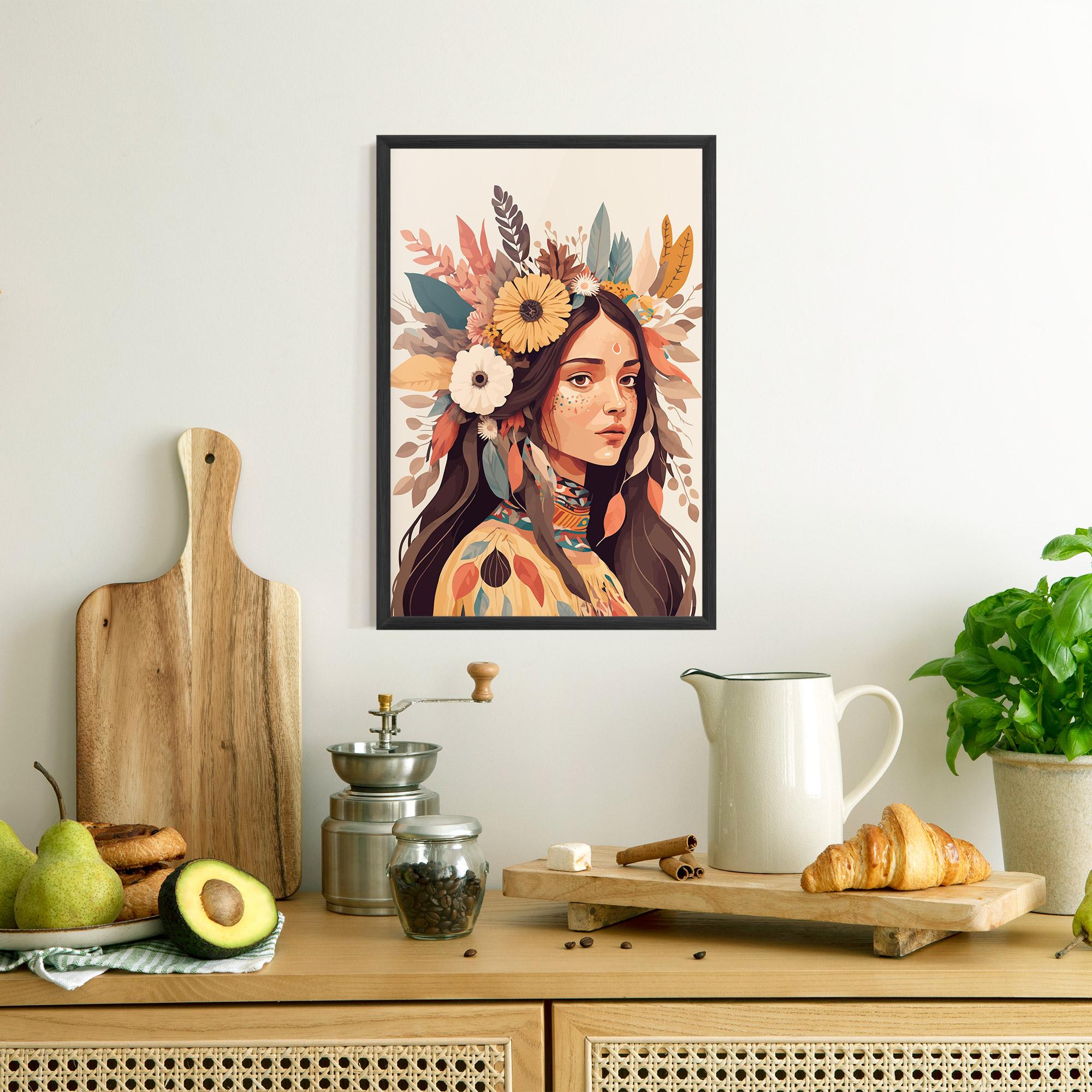 Gerahmte Poster Boho Girl mockup 8