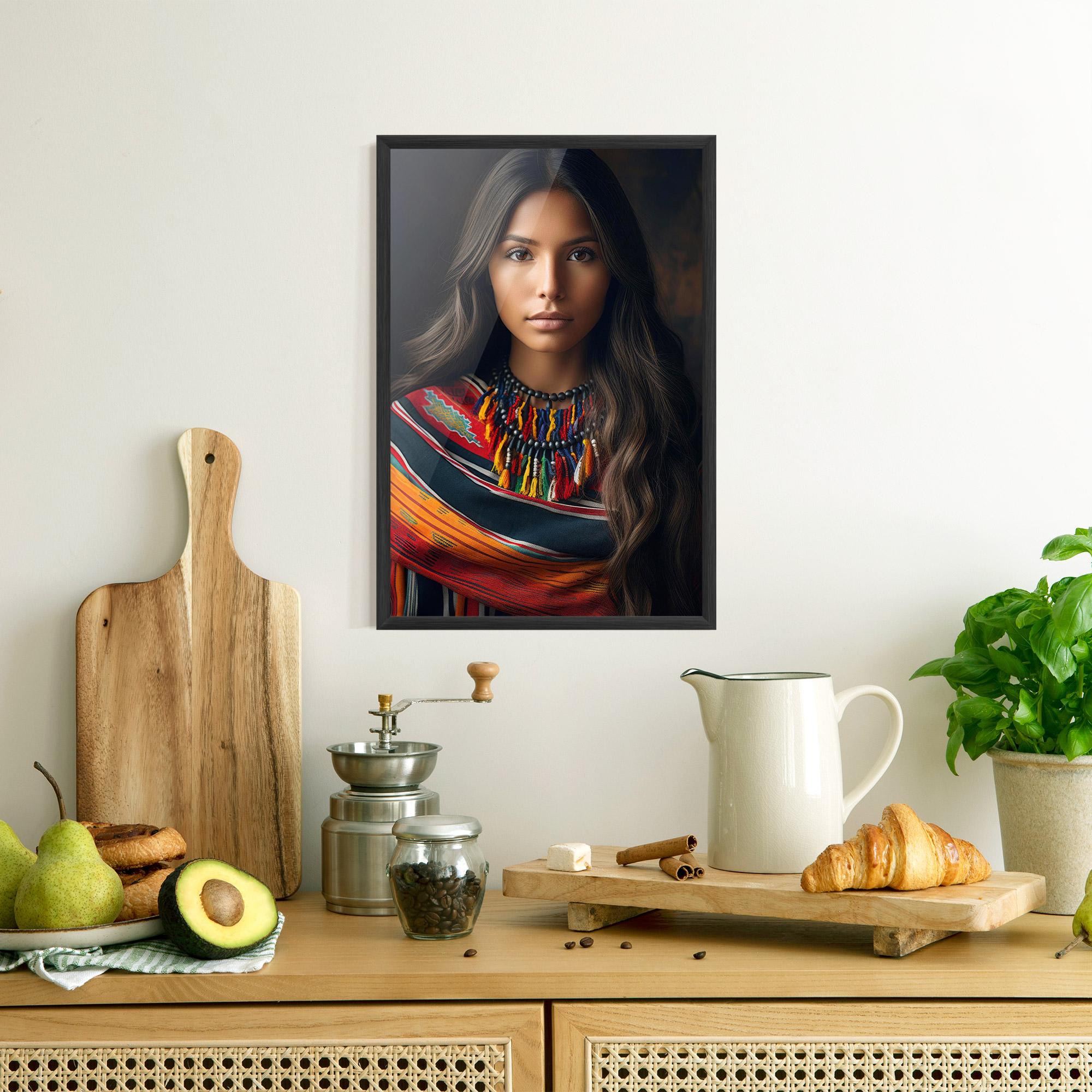 Gerahmte Poster Colorful Scarf mockup 8