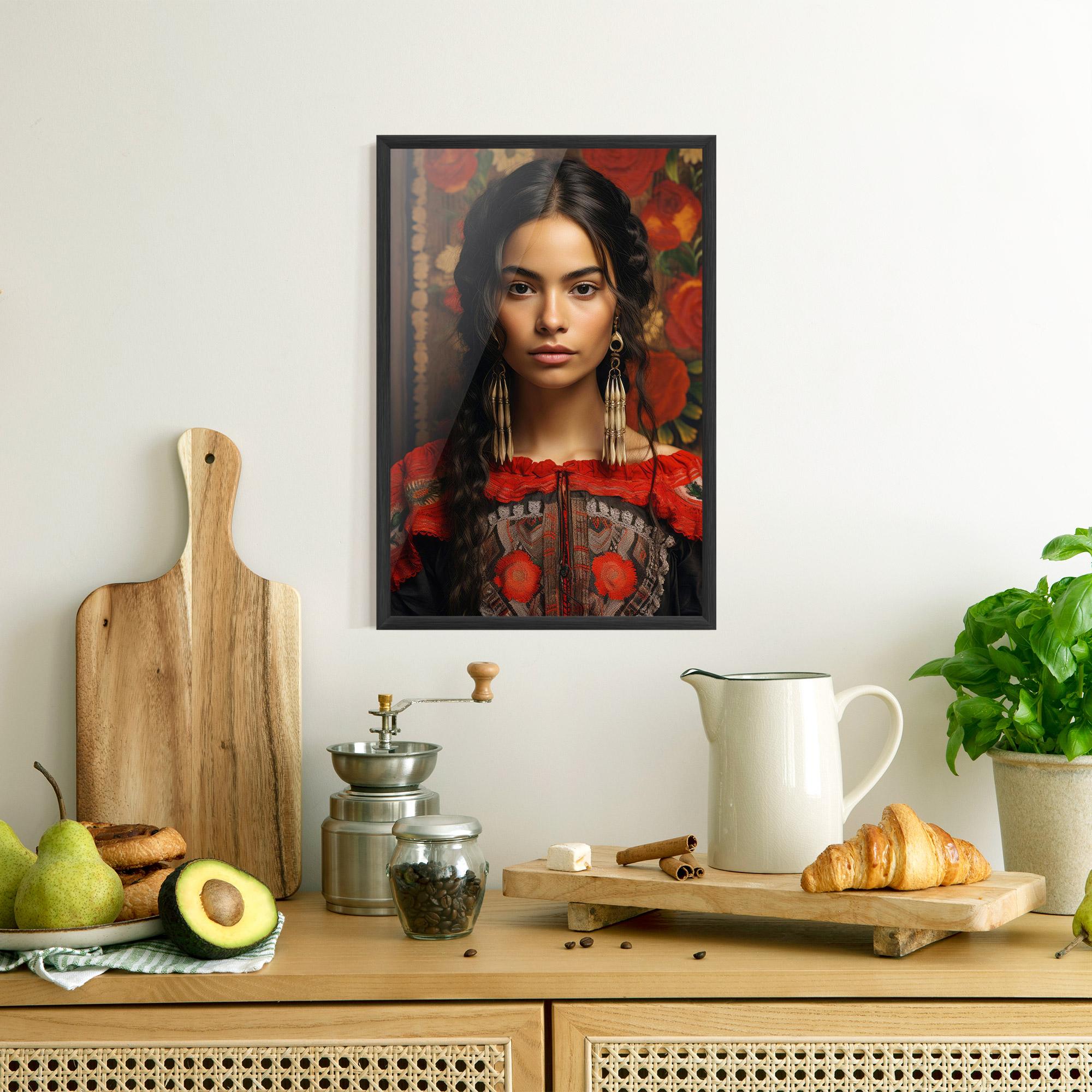 Gerahmte Poster Mexican Traditional Dress mockup 8