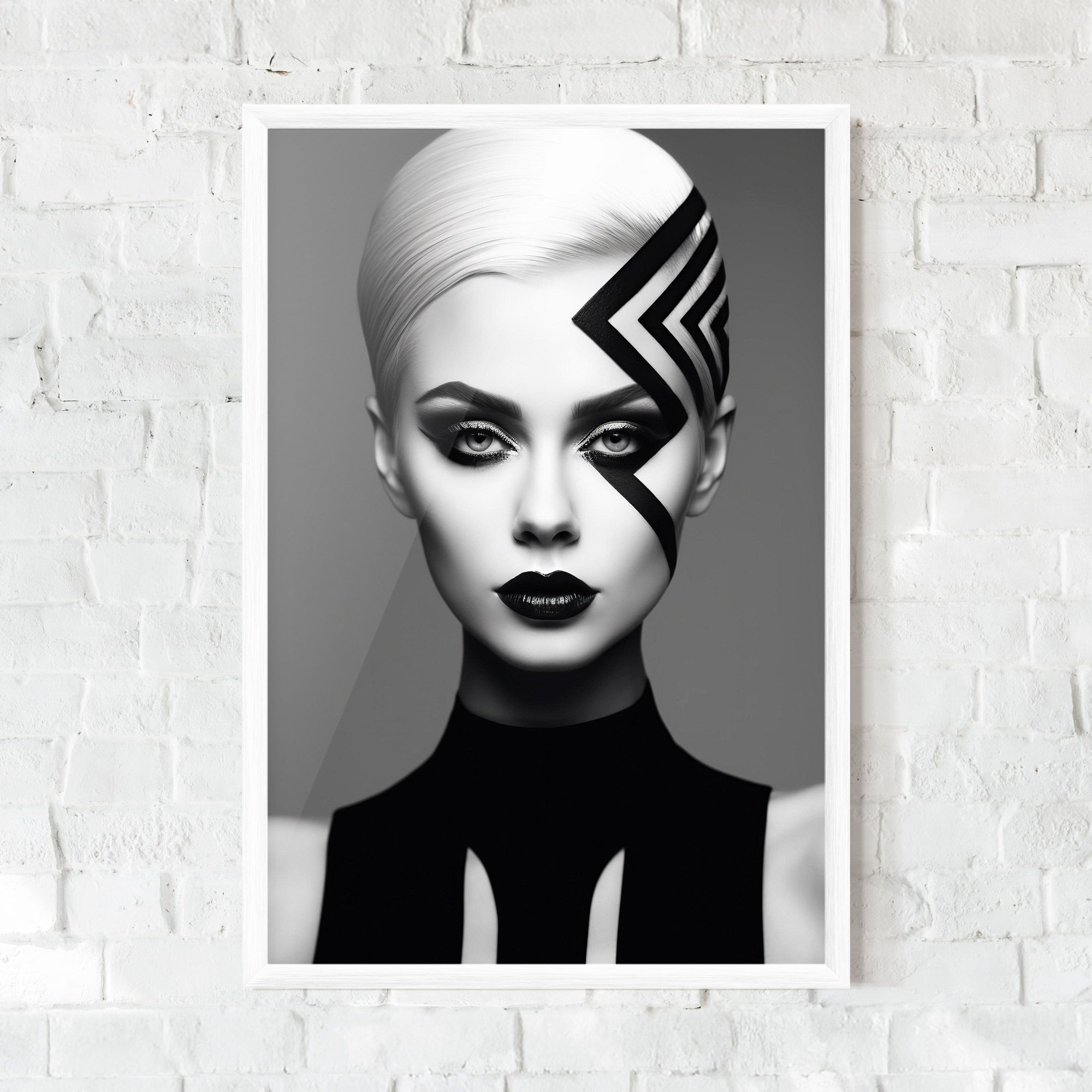 Black Lines On Face mockup 0