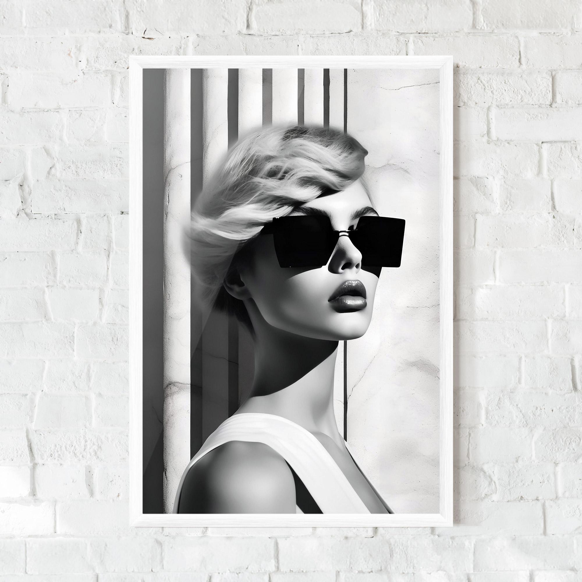 Gerahmte Poster Fashion Woman Glasses mockup 0