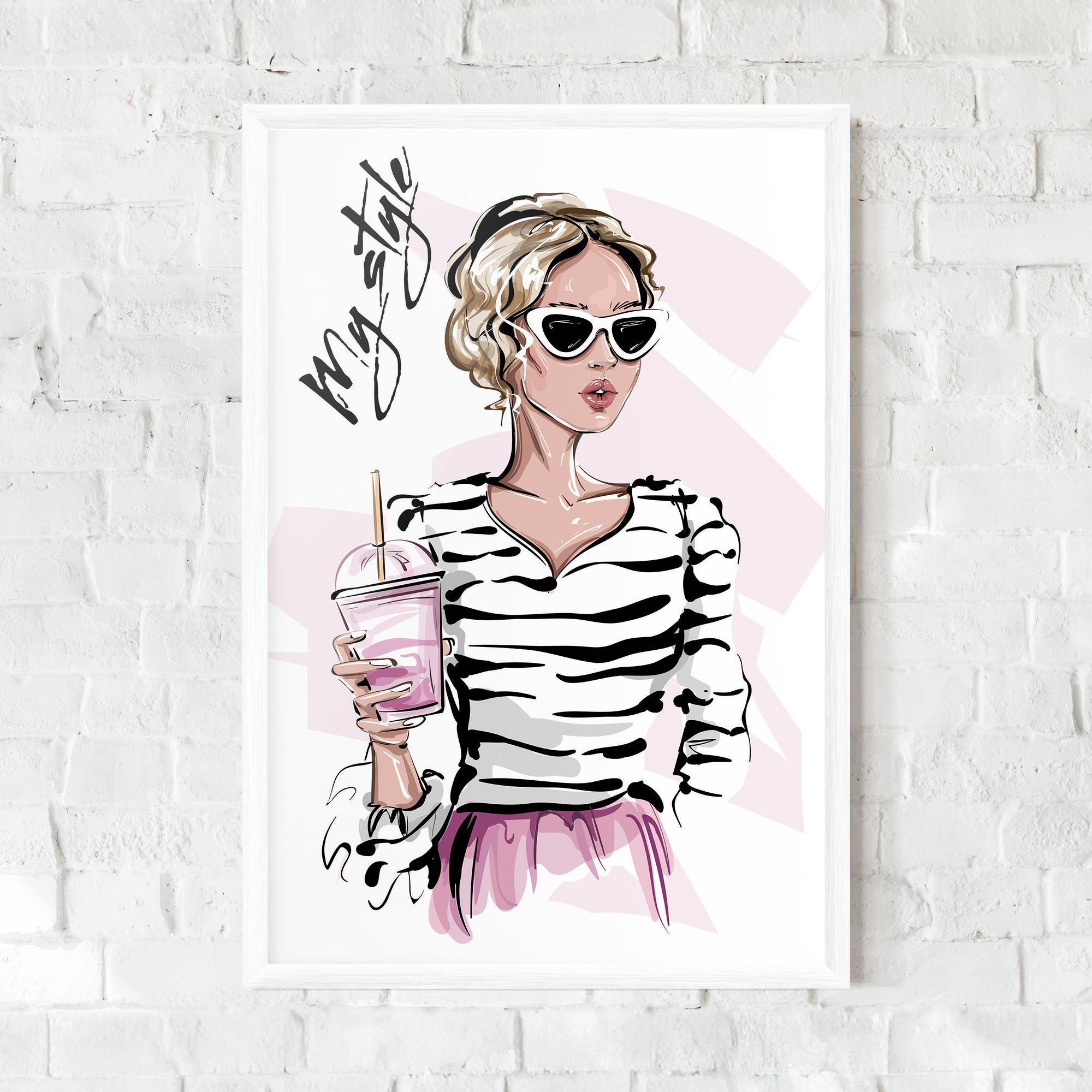 Gerahmte Poster Pink Style mockup 0