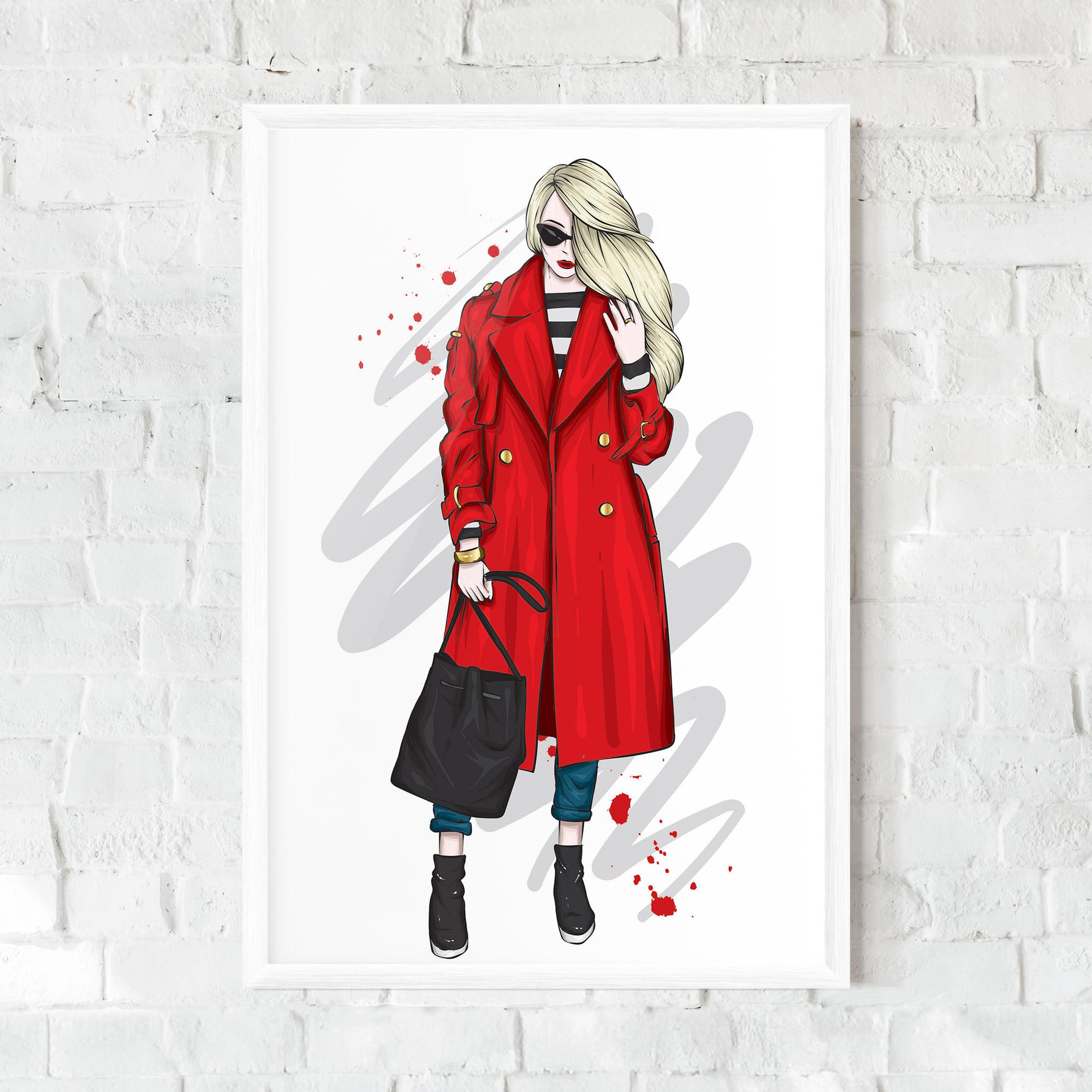 Gerahmte Poster Red Coat mockup 0