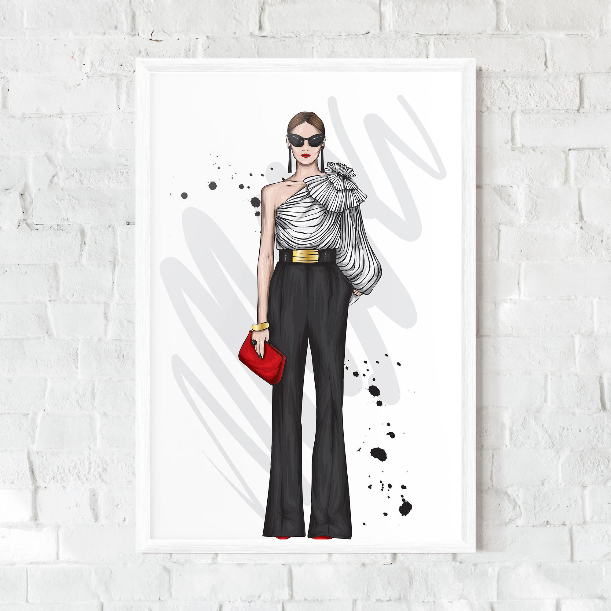 Gerahmte Poster Tall Black Pants mockup 0