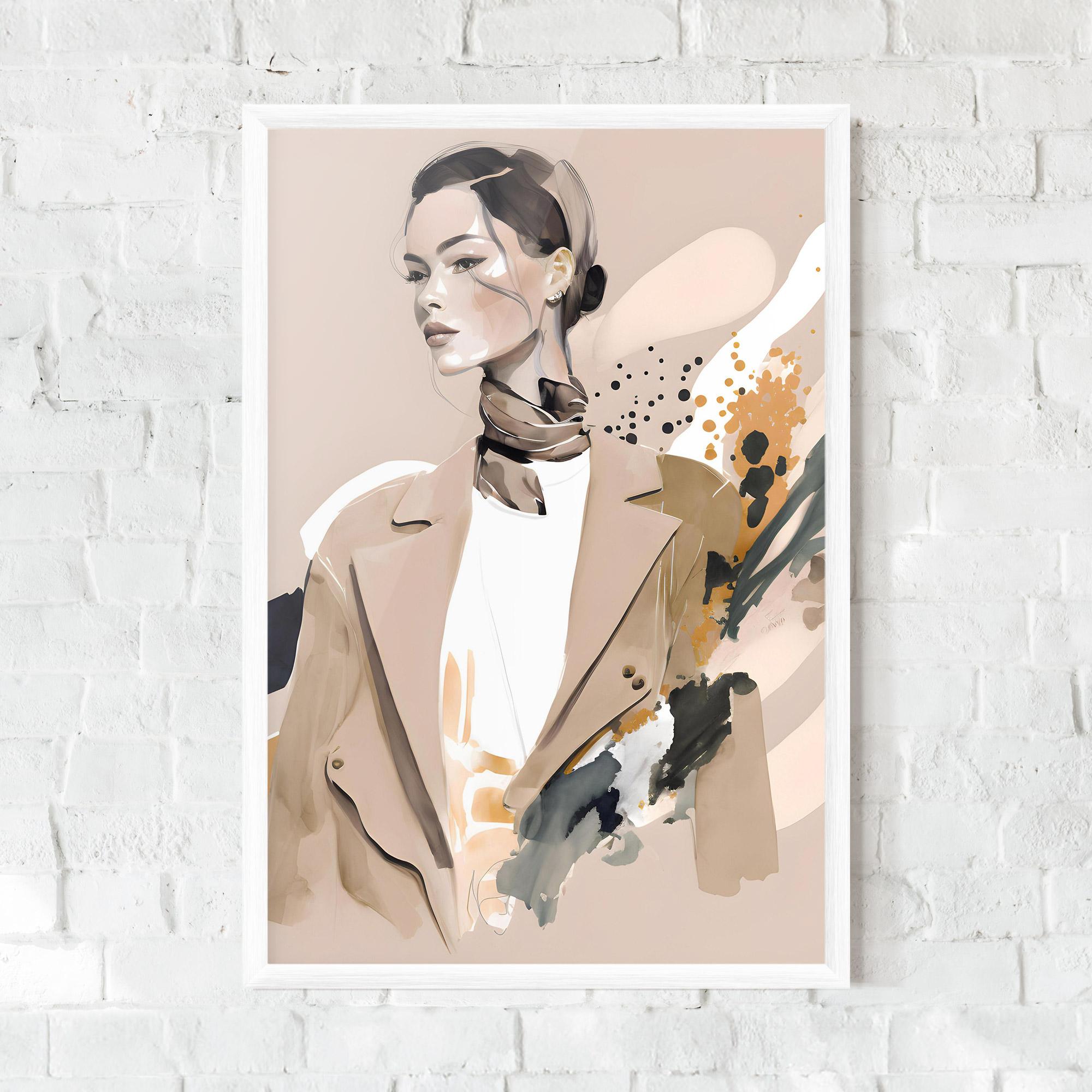 Gerahmte Poster Watercolor Stylish Model mockup 0