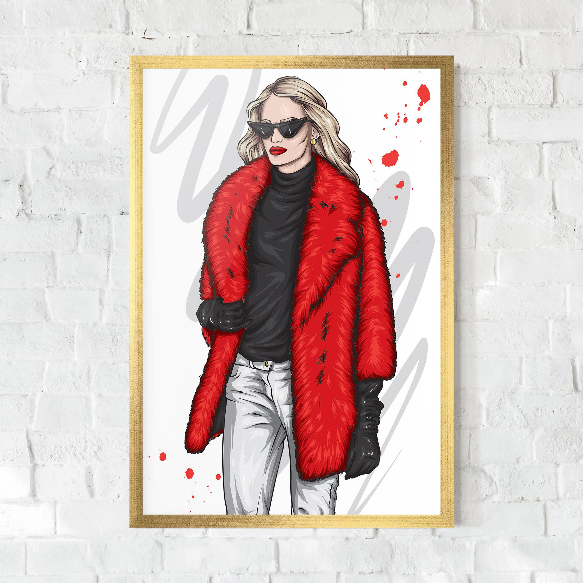 Gerahmte Poster Black Blouse Woman mockup 0