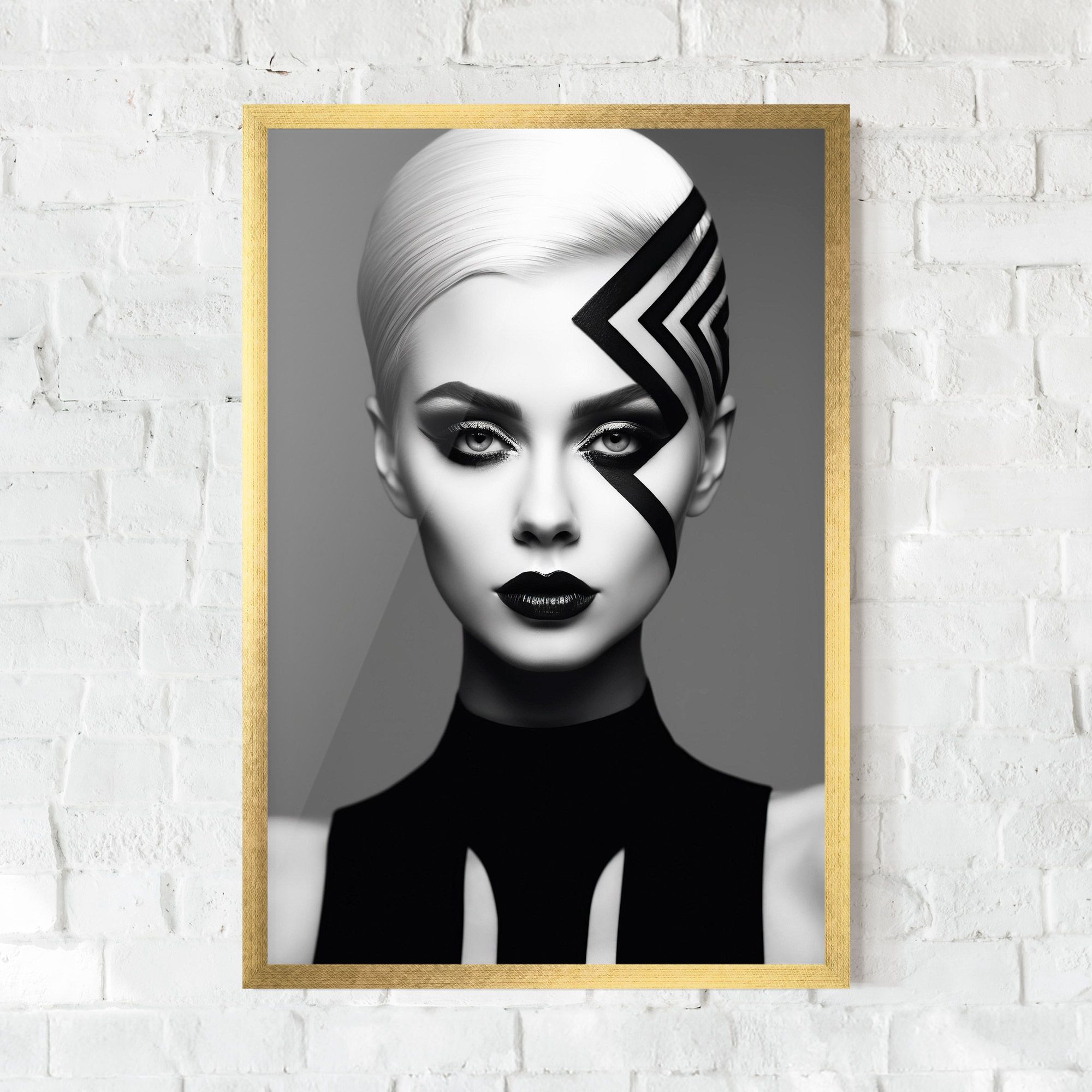 Black Lines On Face mockup 0