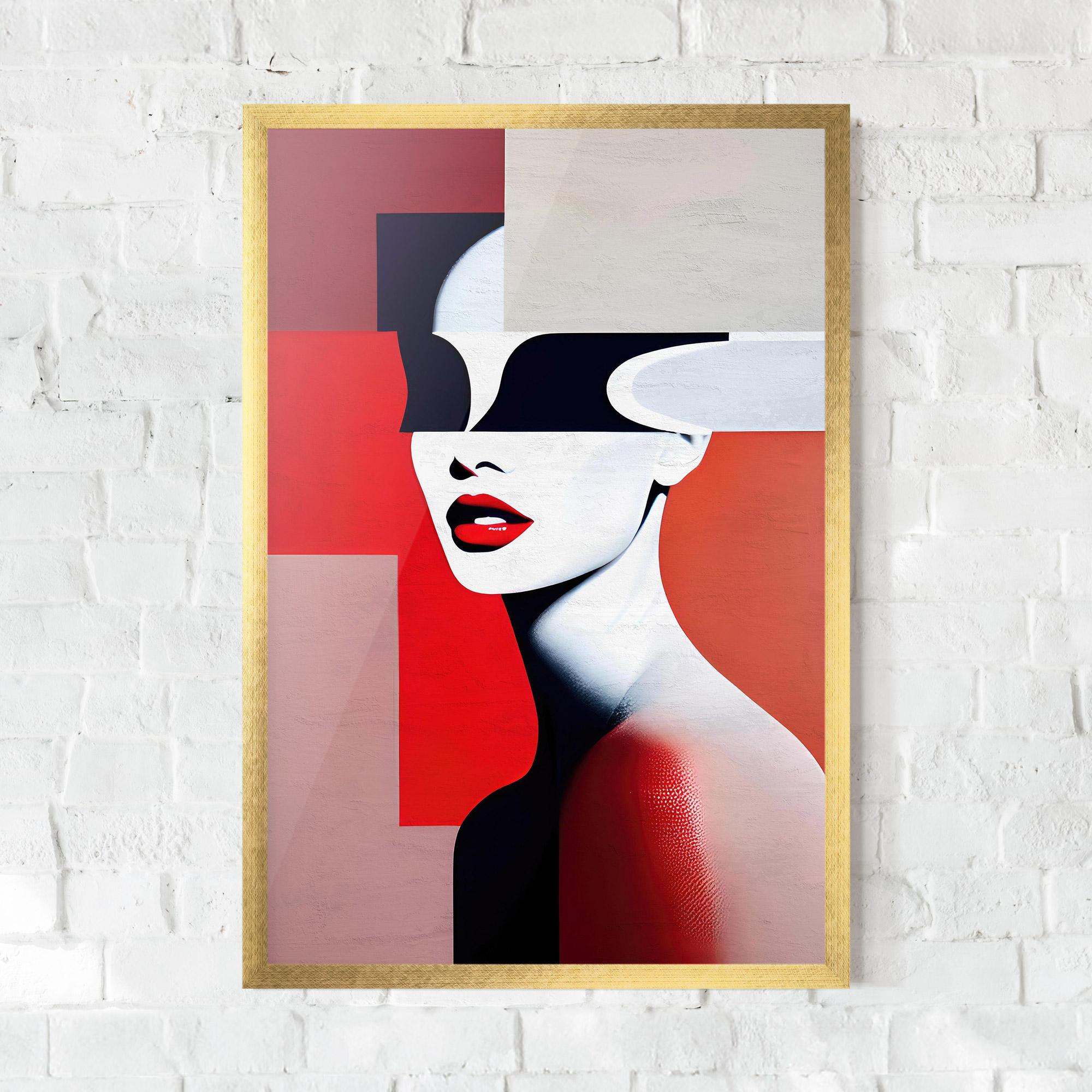 Gerahmte Poster Interesting Woman Art mockup 0