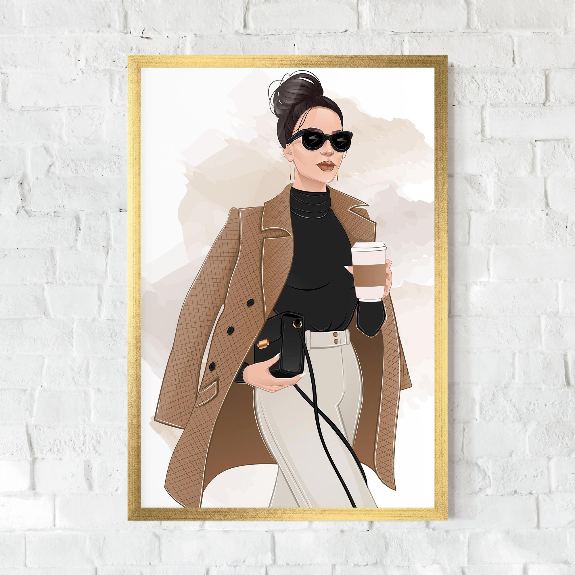 Gerahmte Poster Modern Coffee Outfit mockup 0