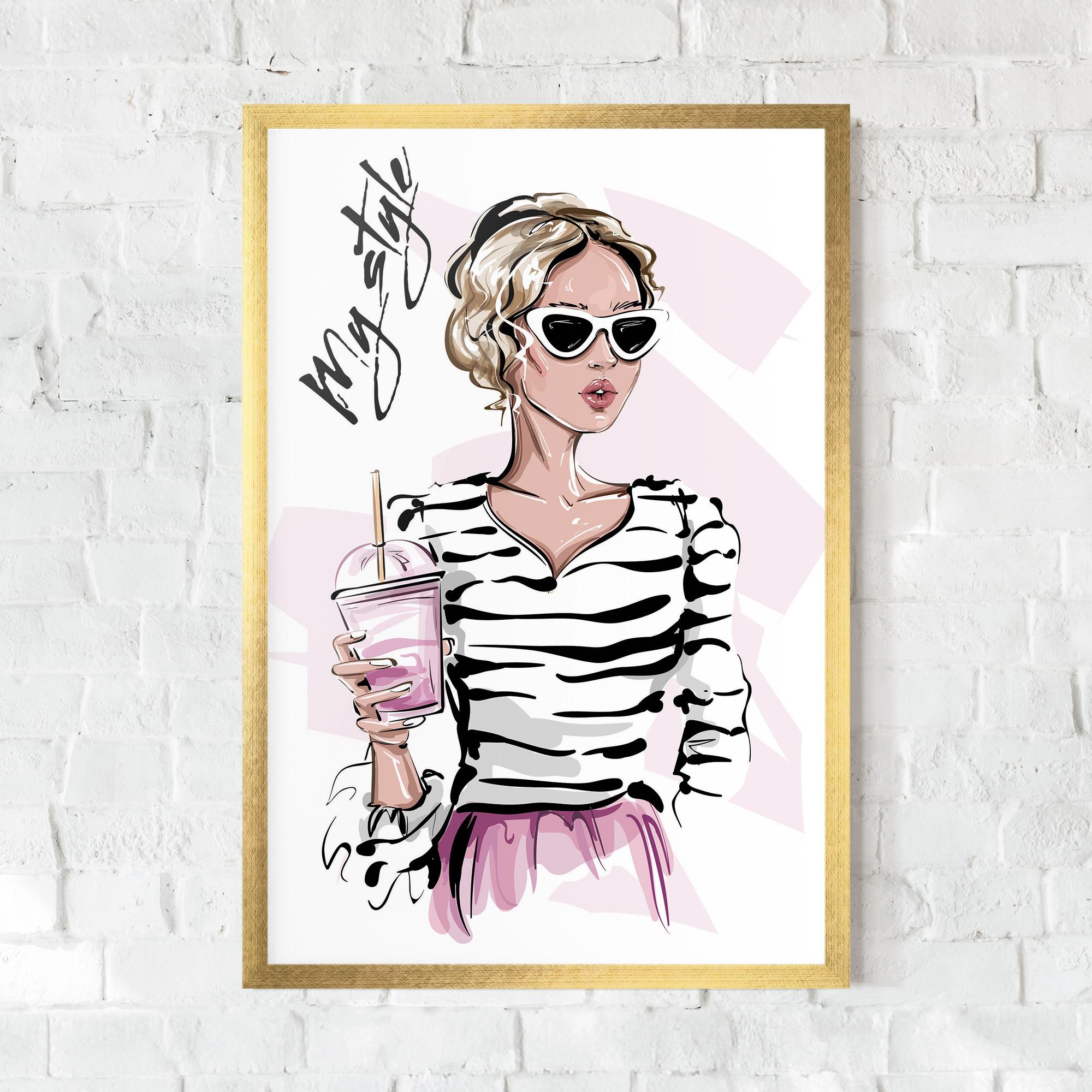 Gerahmte Poster Pink Style mockup 0