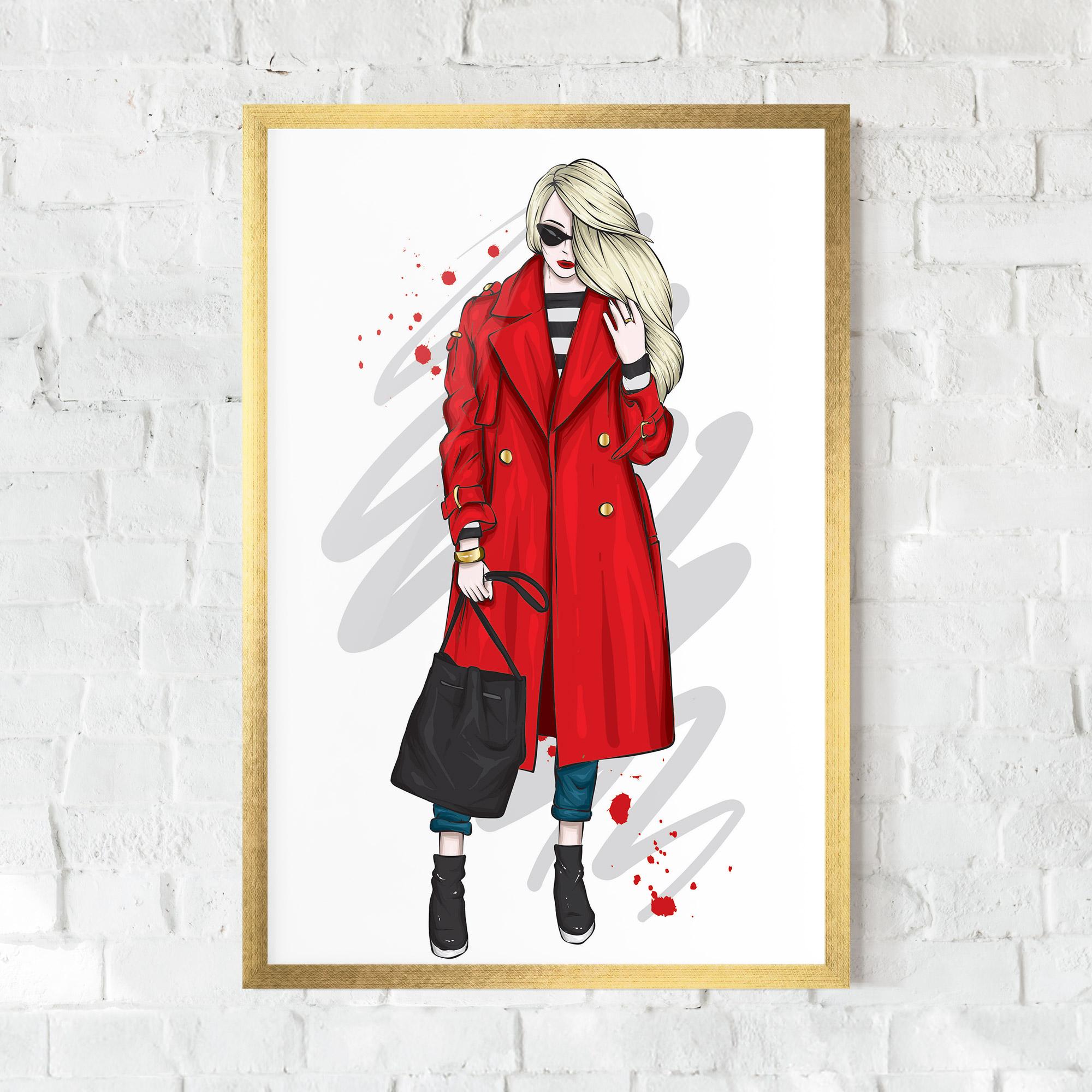 Gerahmte Poster Red Coat mockup 0