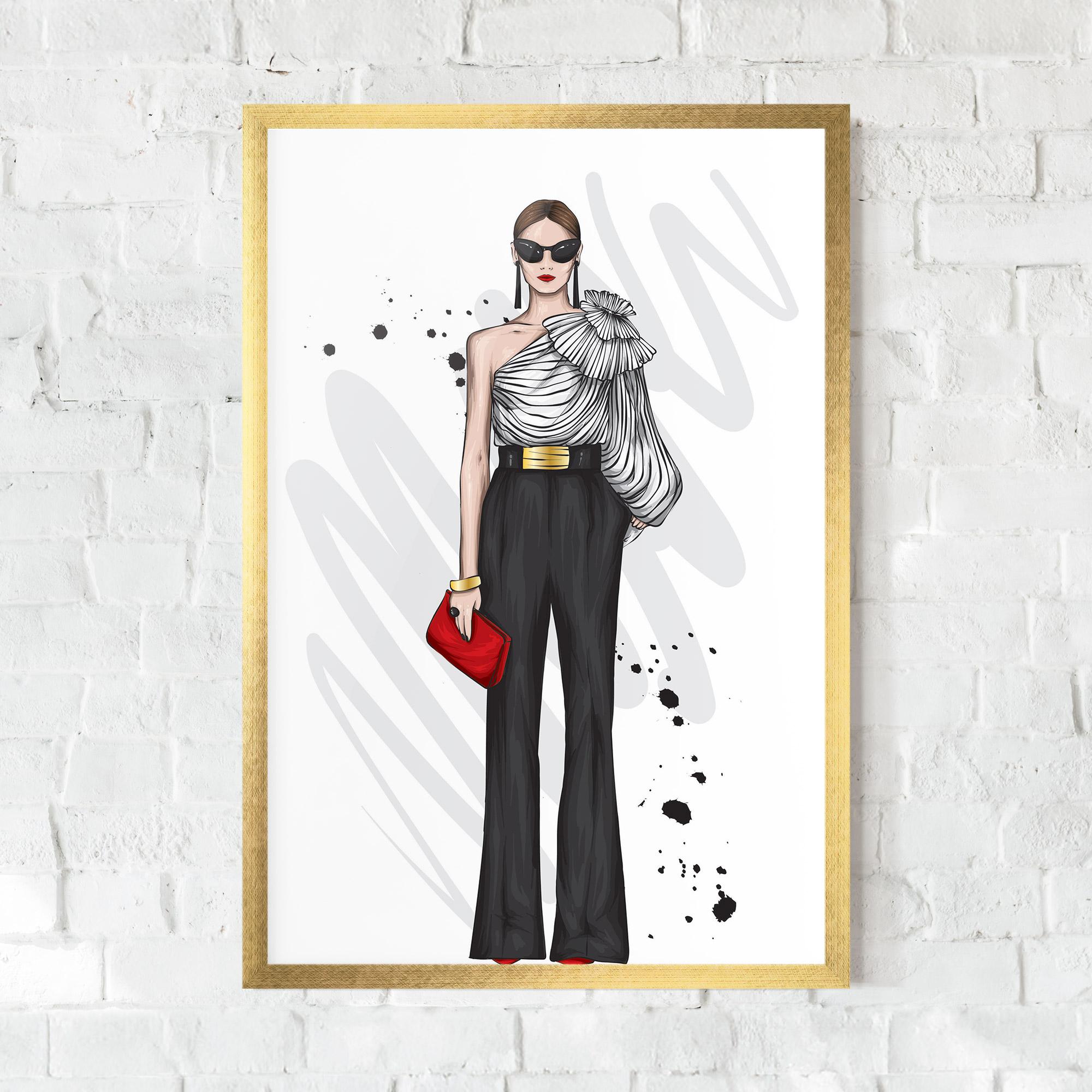 Gerahmte Poster Tall Black Pants mockup 0