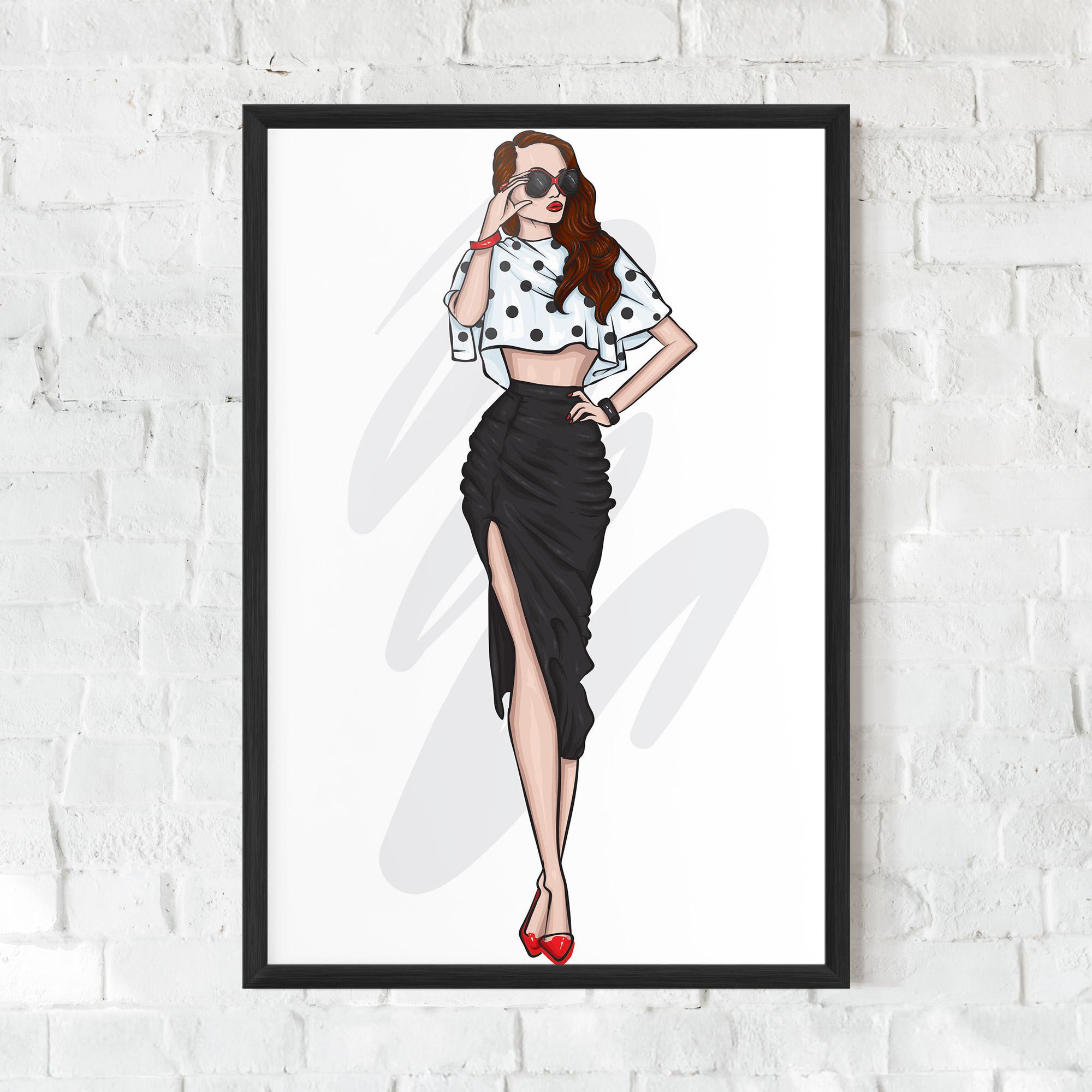 Gerahmte Poster Black Skirt Diva mockup 0