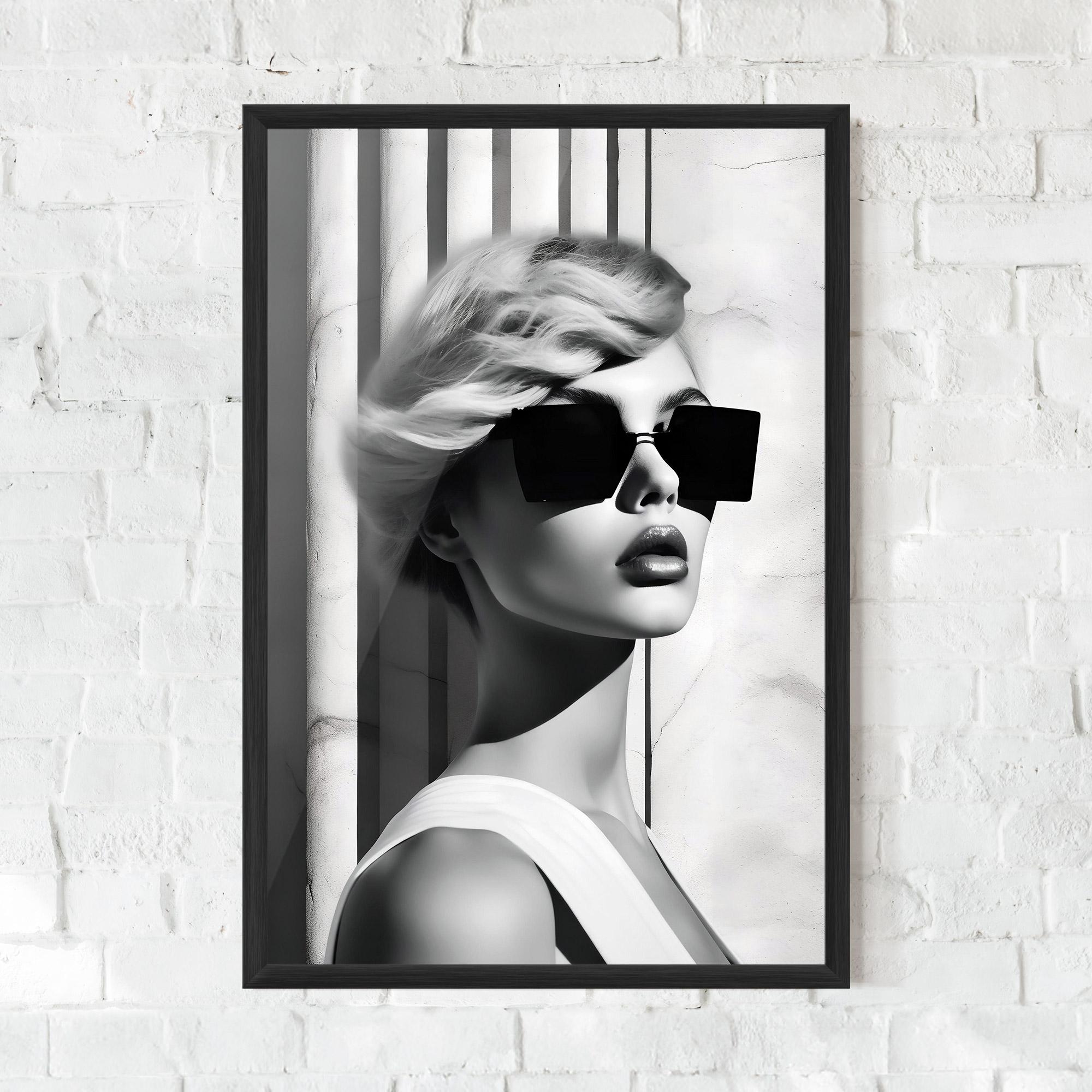 Gerahmte Poster Fashion Woman Glasses mockup 0