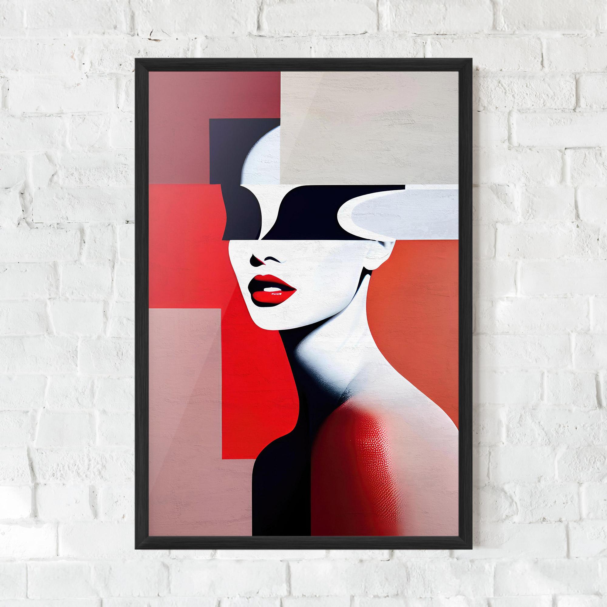 Gerahmte Poster Interesting Woman Art mockup 0